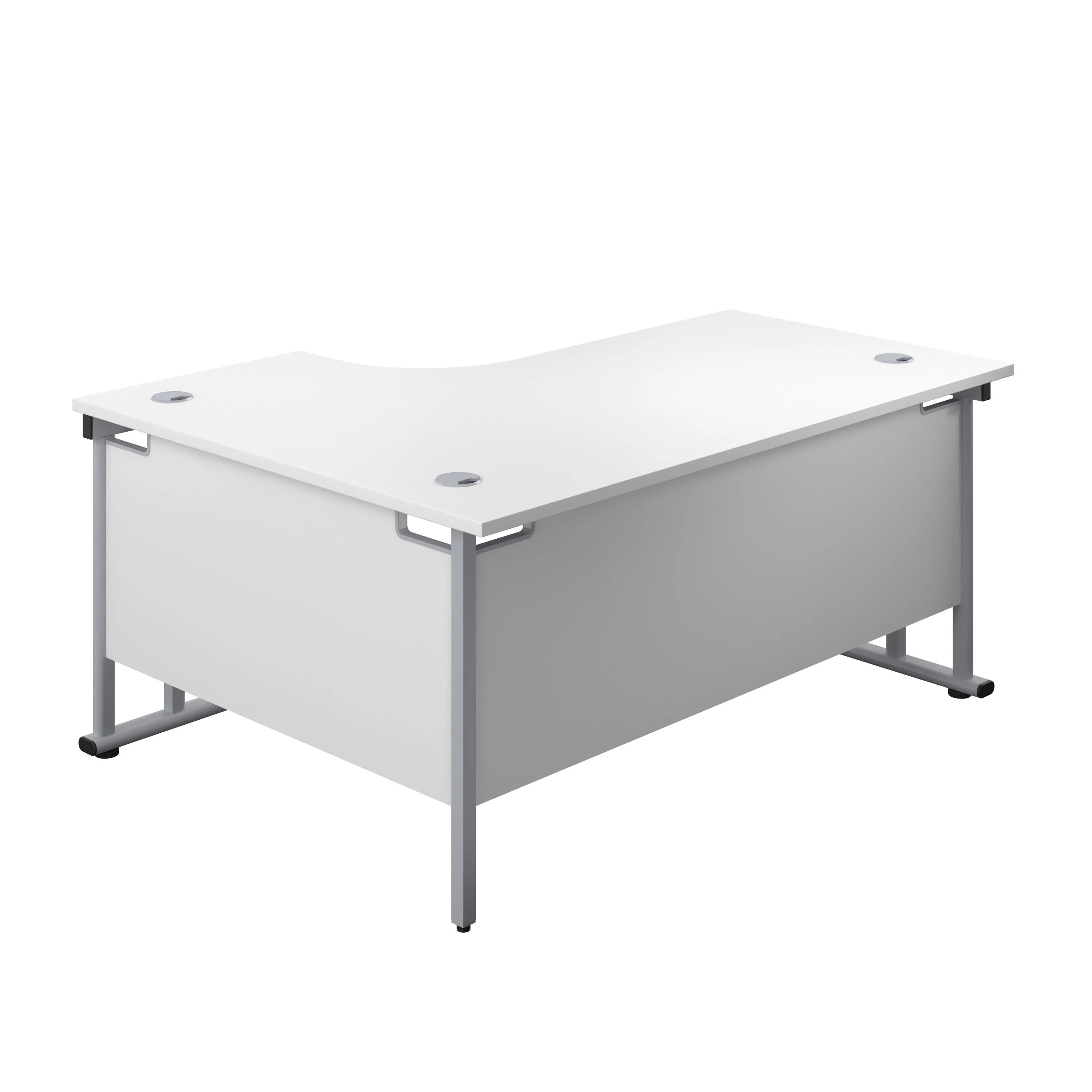 Twin Upright Right Hand 1600mm Crescent Desk