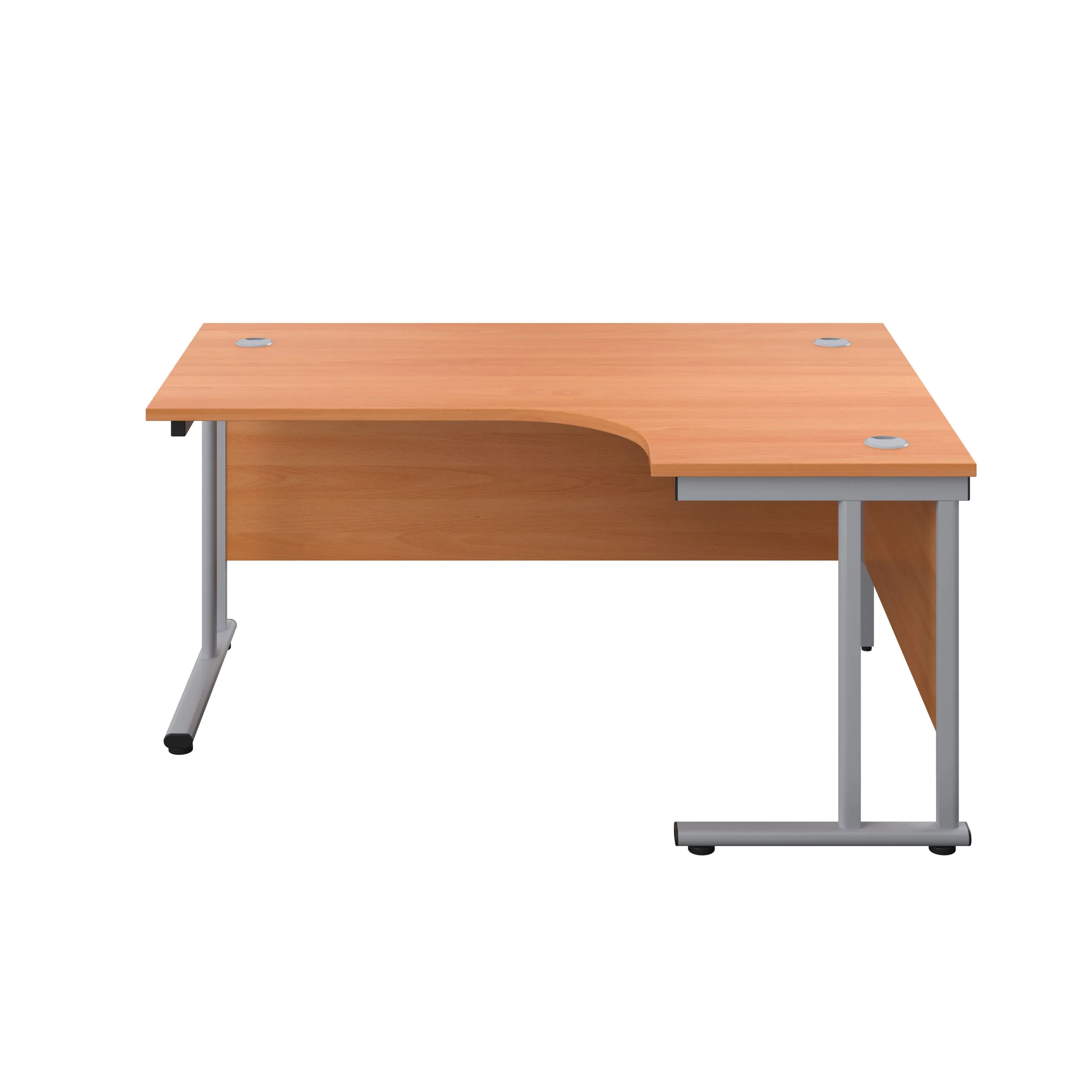 Twin Upright Right Hand 1600mm Crescent Desk
