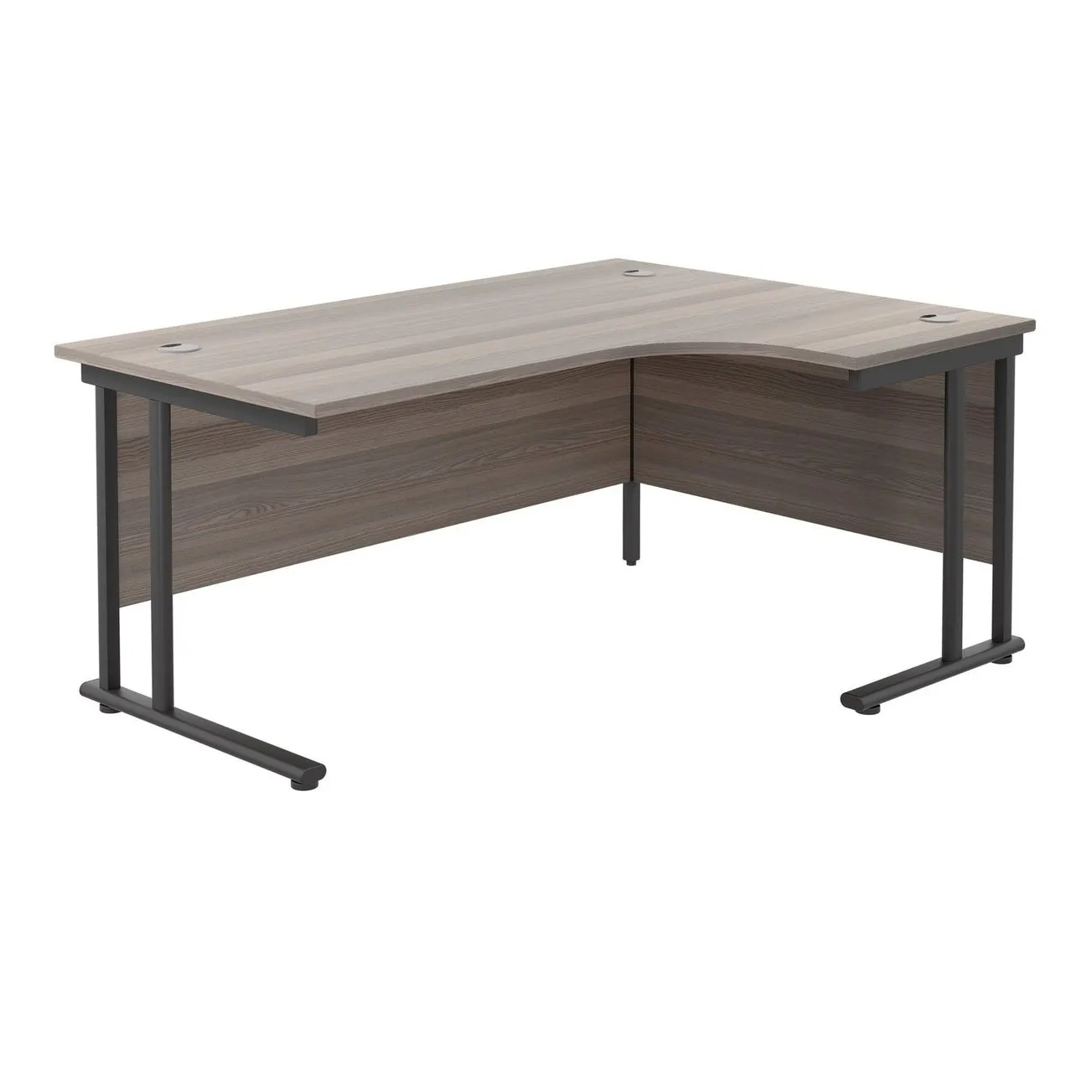 Twin Upright Right Hand 1600mm Crescent Desk
