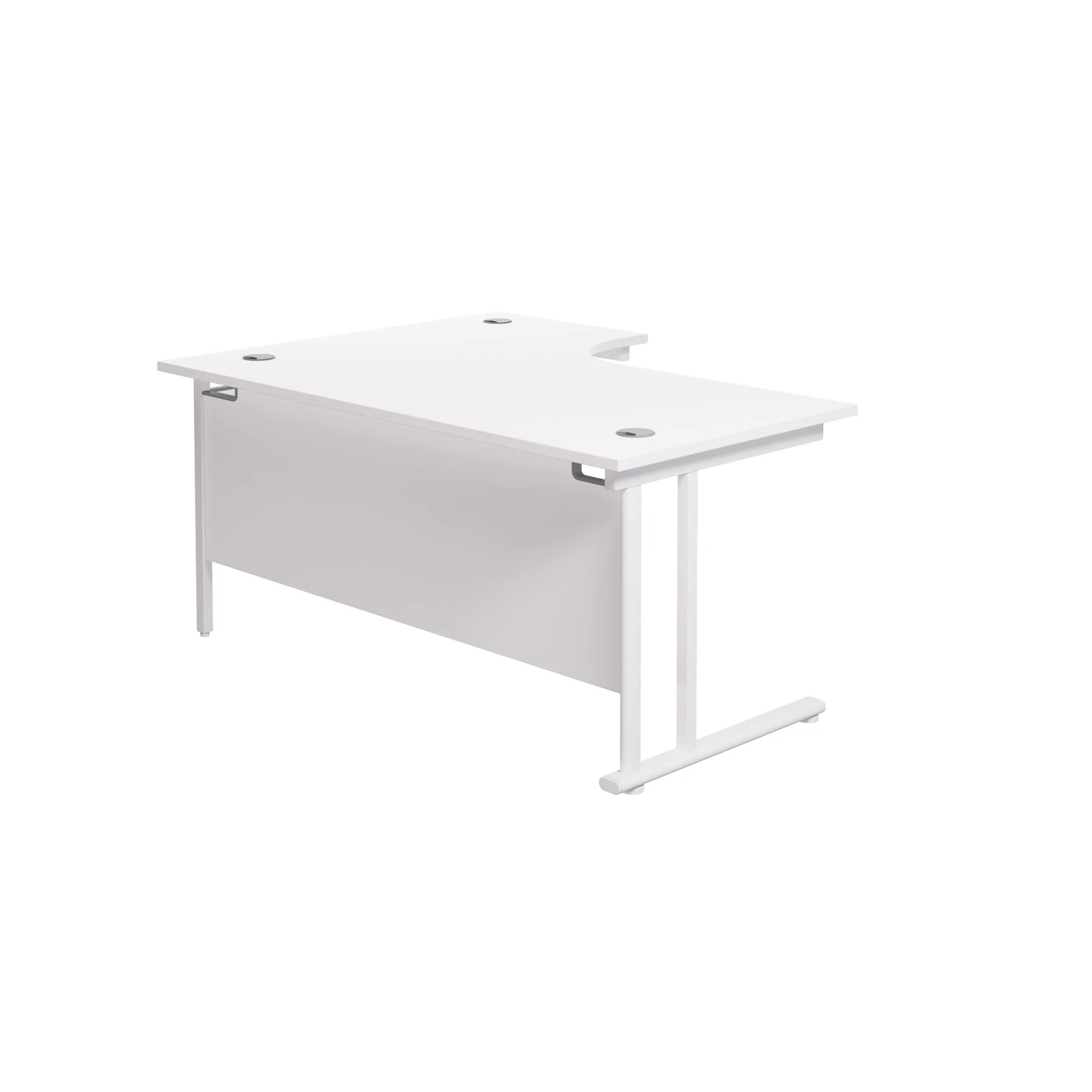 Twin Upright Right Hand 1600mm Crescent Desk