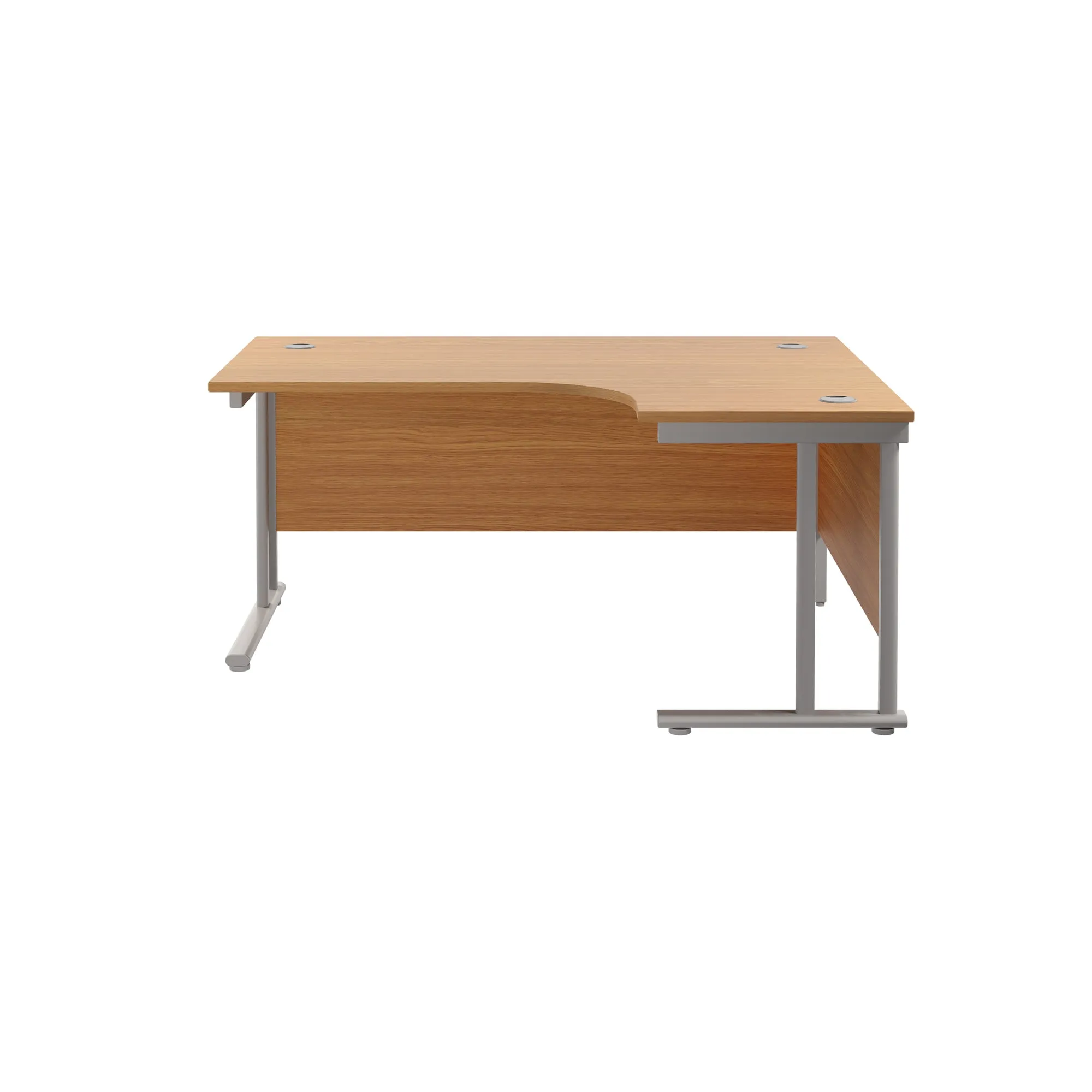 Twin Upright Right Hand 1600mm Crescent Desk