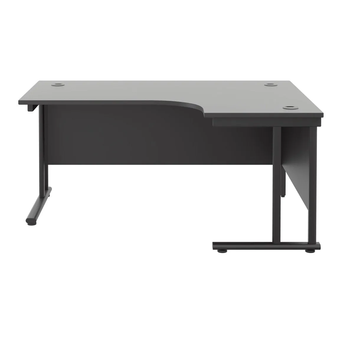 Twin Upright Right Hand 1600mm Crescent Desk