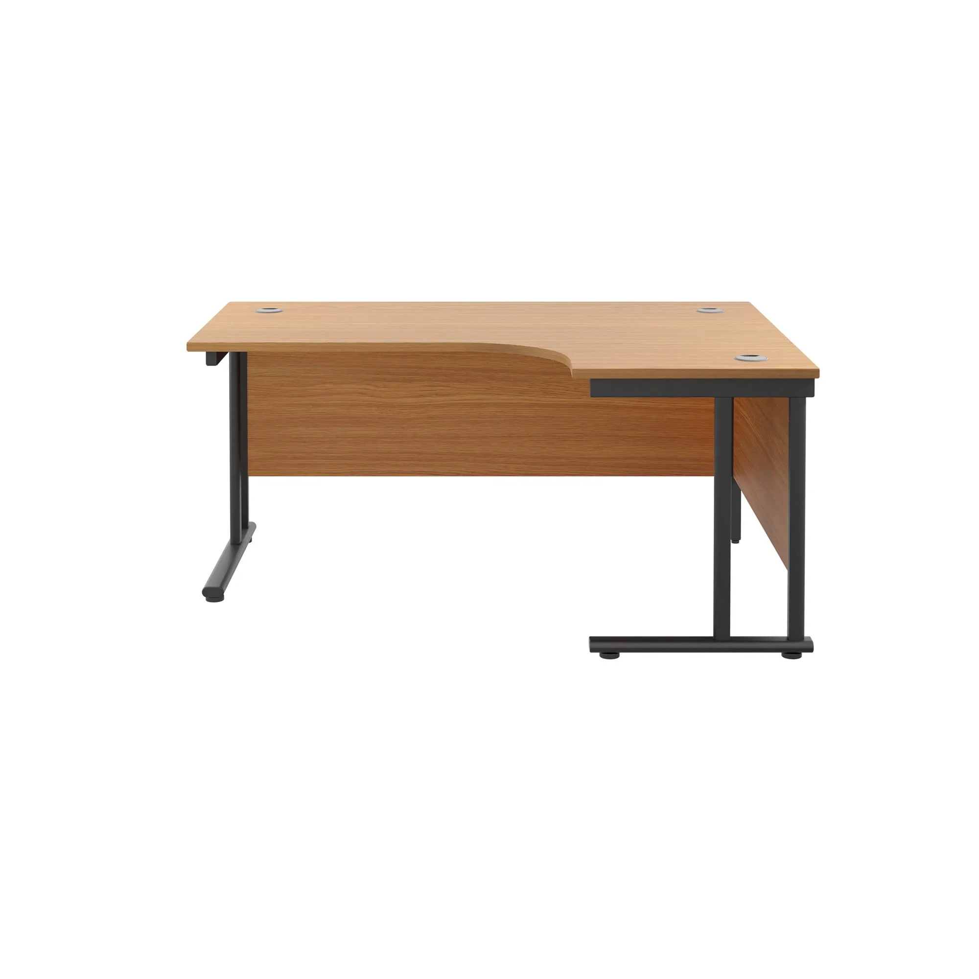 Twin Upright Right Hand 1600mm Crescent Desk