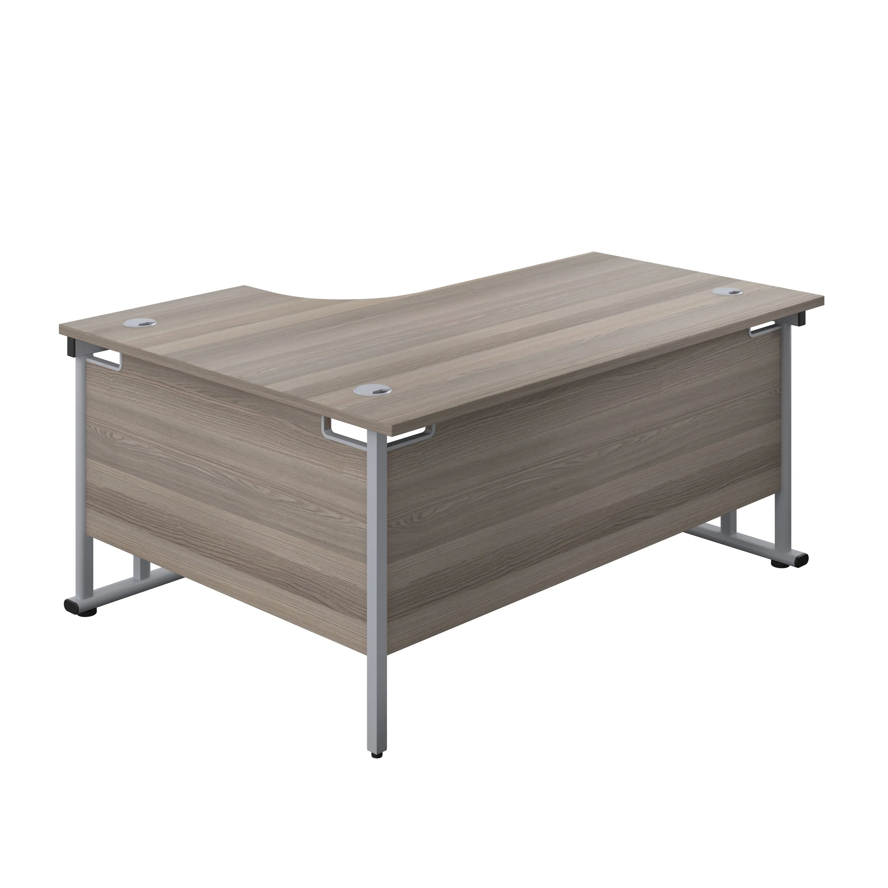 Twin Upright Right Hand 1600mm Crescent Desk