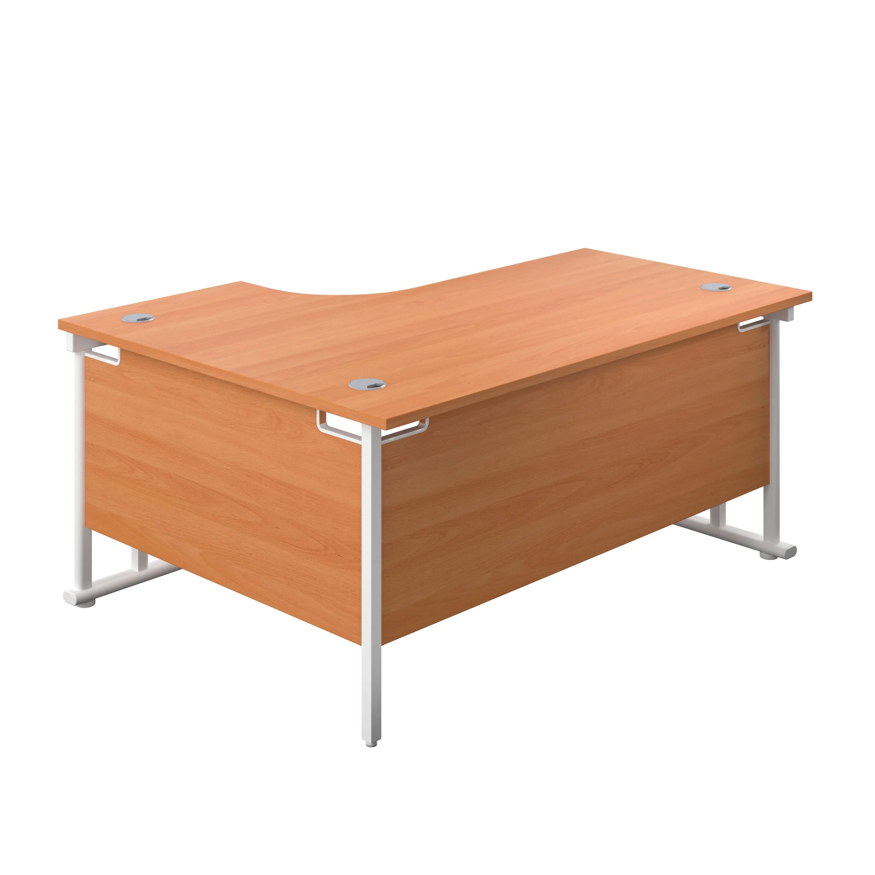 Twin Upright Right Hand 1600mm Crescent Desk