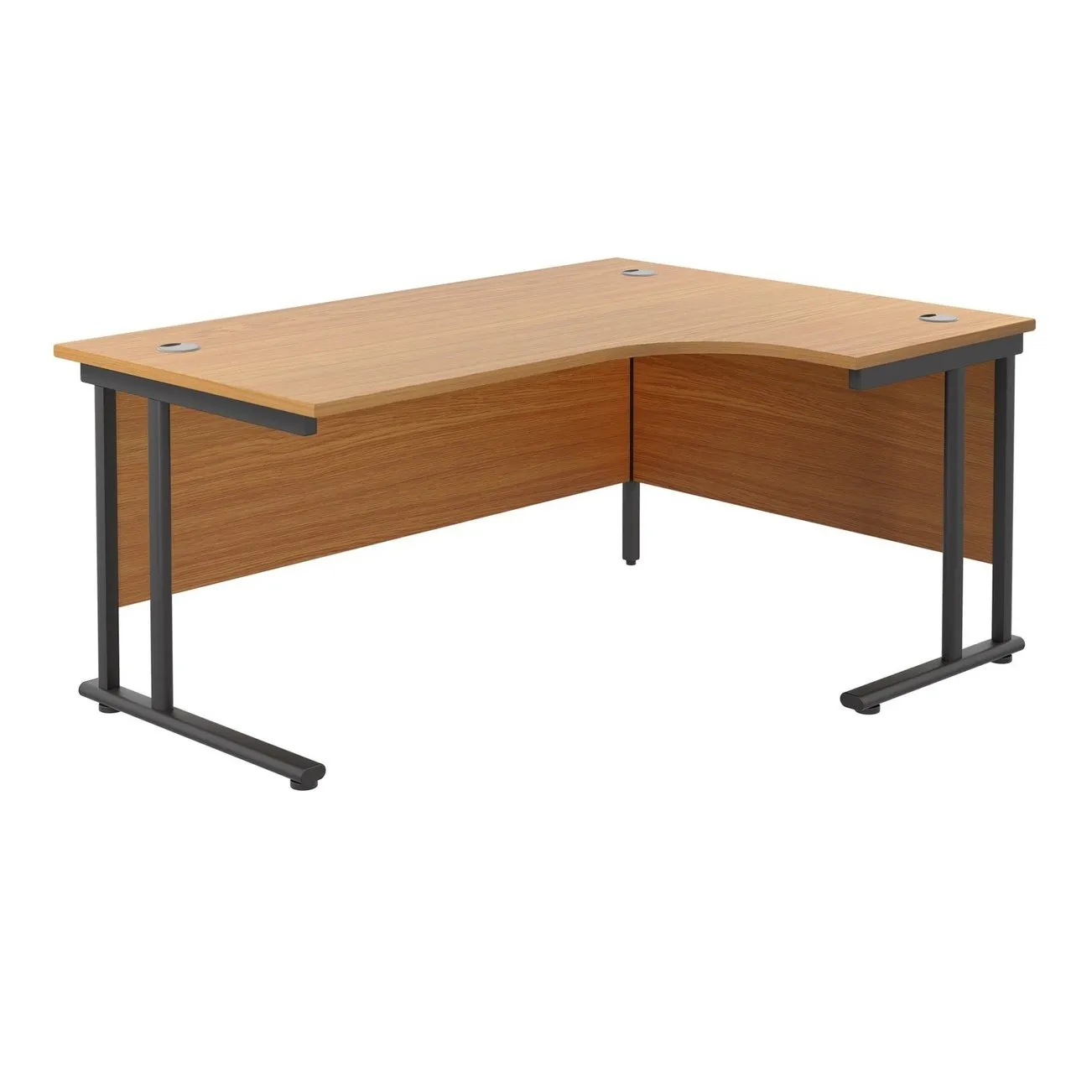 Twin Upright Right Hand 1600mm Crescent Desk