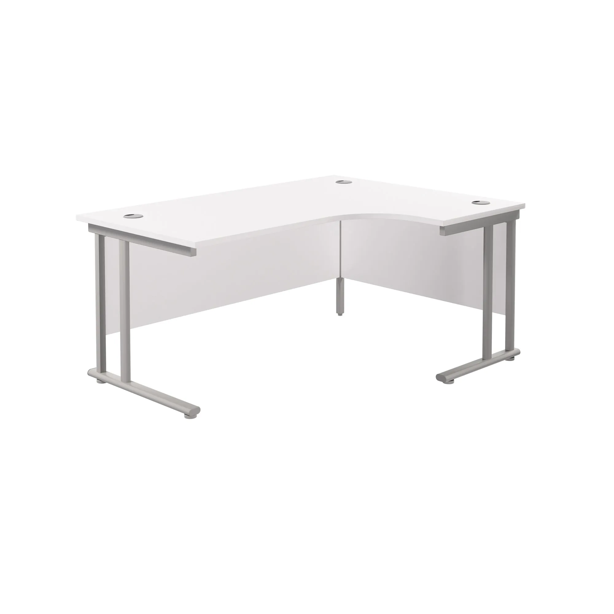 Twin Upright Right Hand 1600mm Crescent Desk