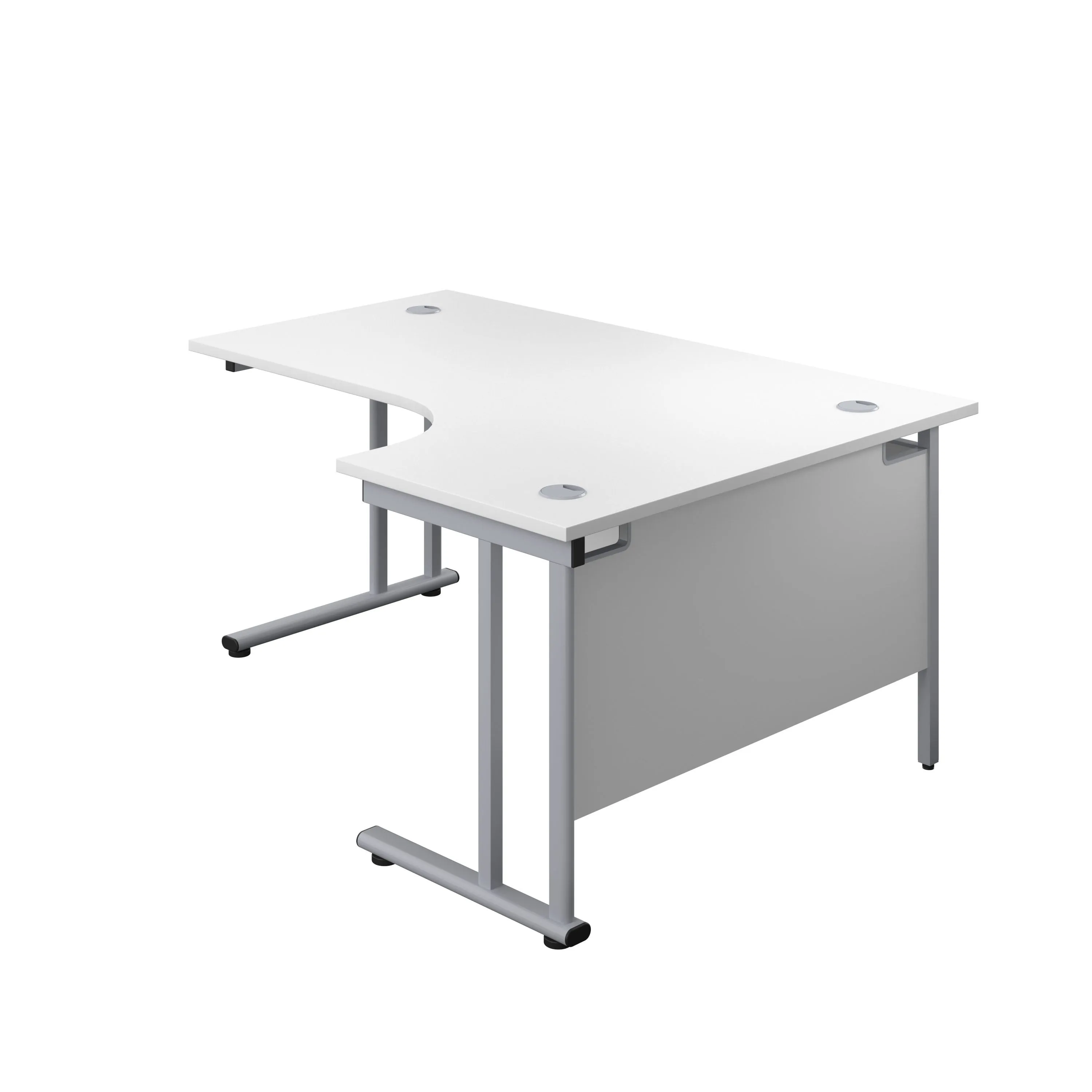 Twin Upright Right Hand 1600mm Crescent Desk
