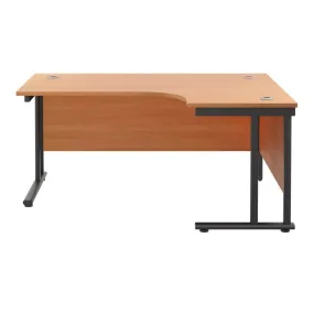 Twin Upright Right Hand 1600mm Crescent Desk