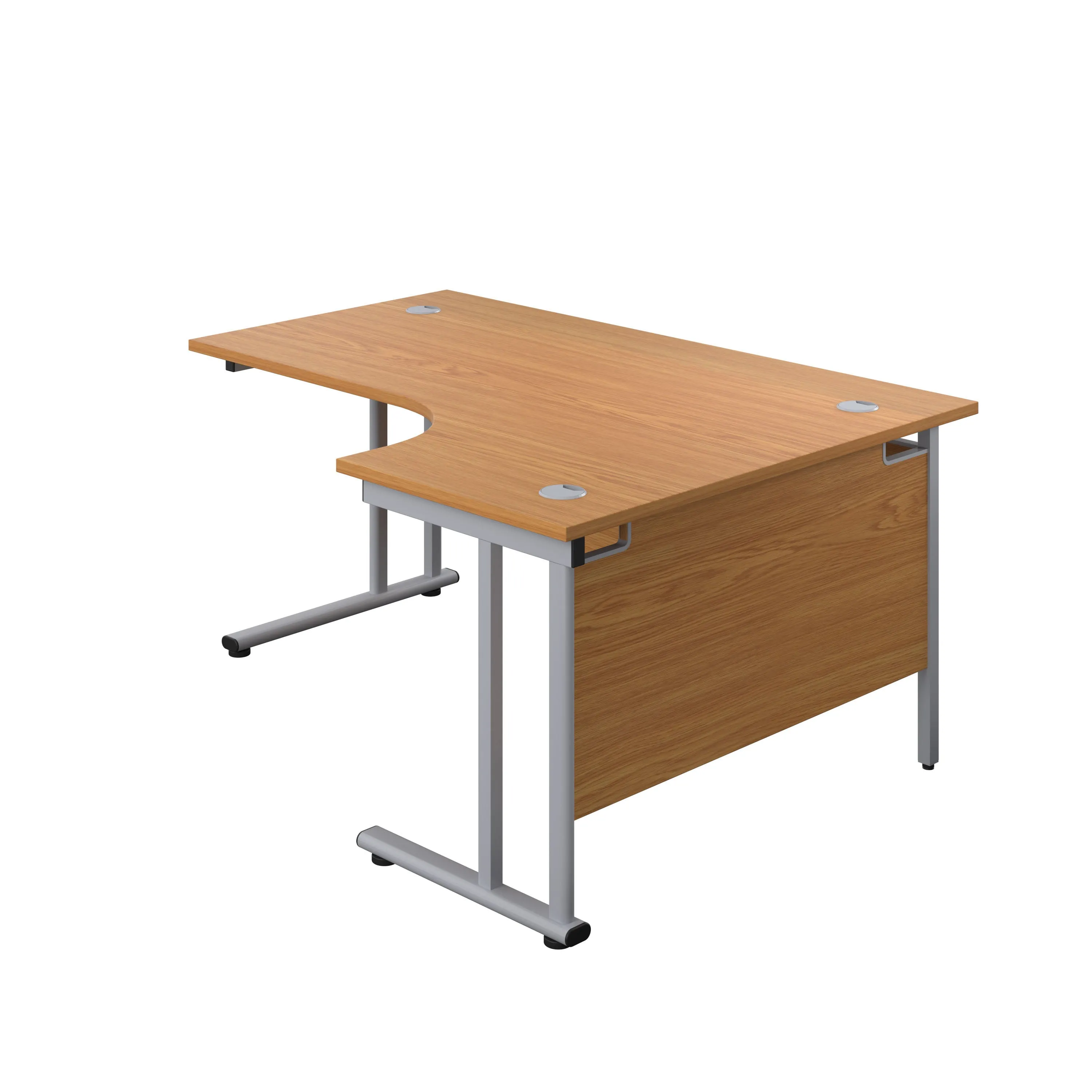 Twin Upright Right Hand 1600mm Crescent Desk