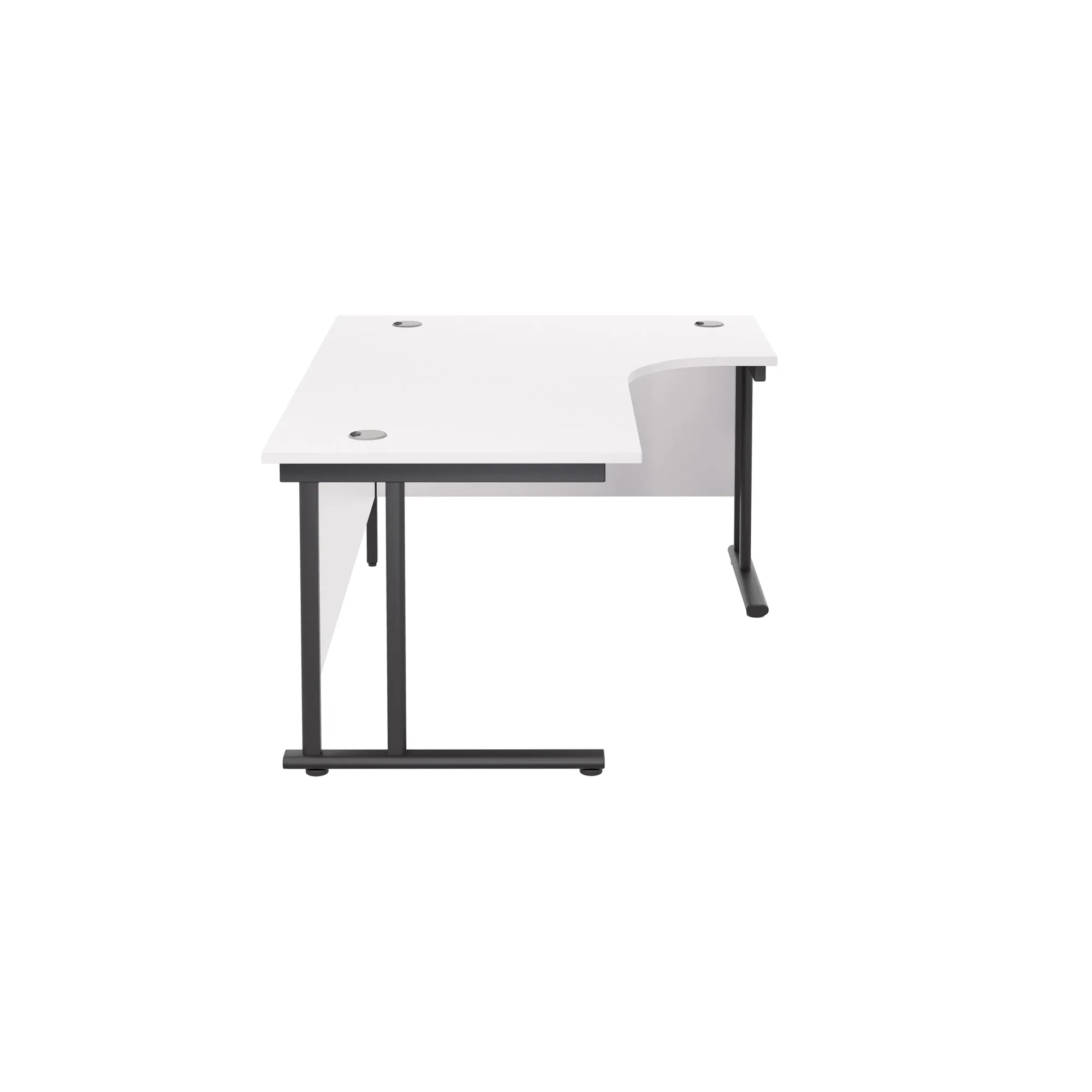 Twin Upright Right Hand 1600mm Crescent Desk