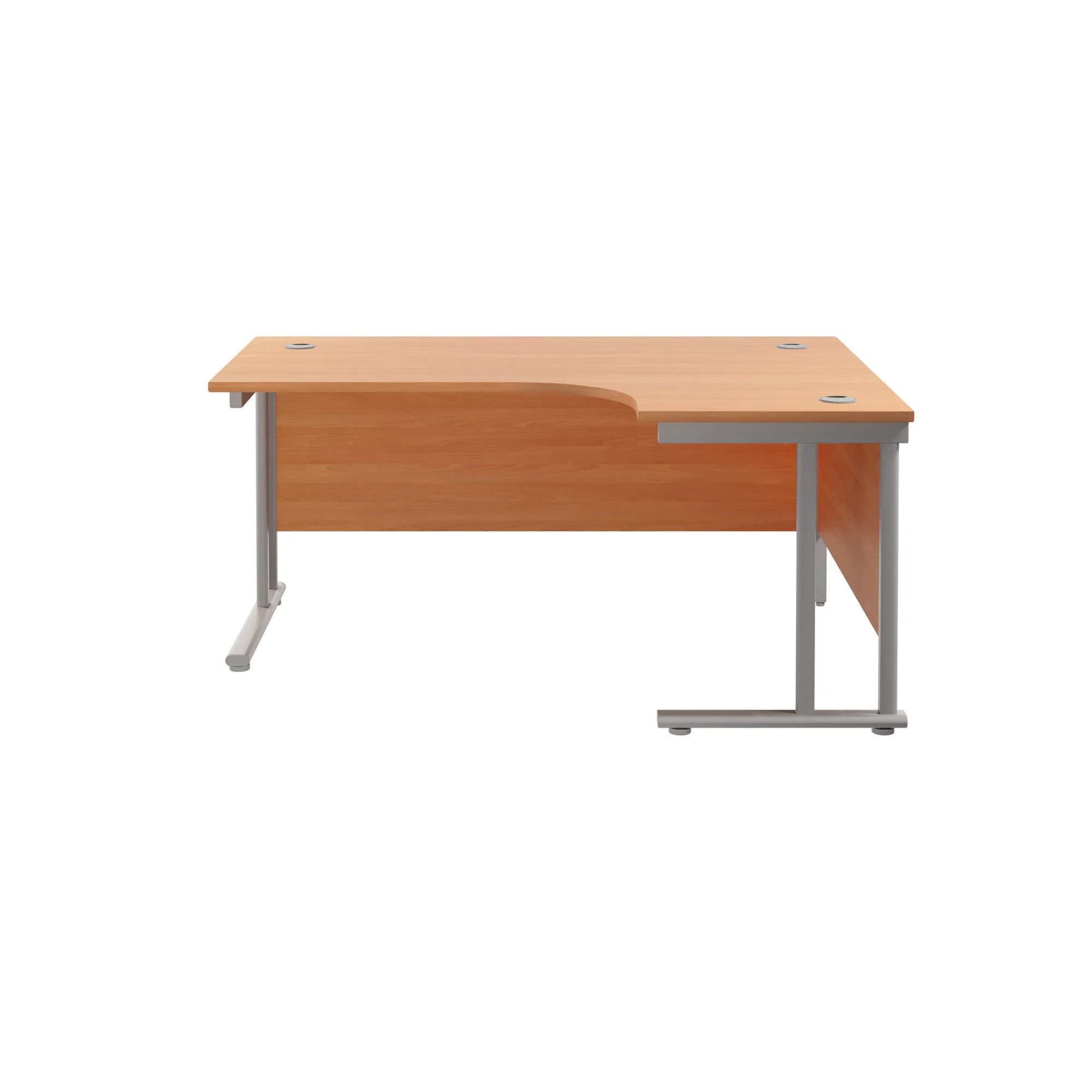 Twin Upright Right Hand 1600mm Crescent Desk