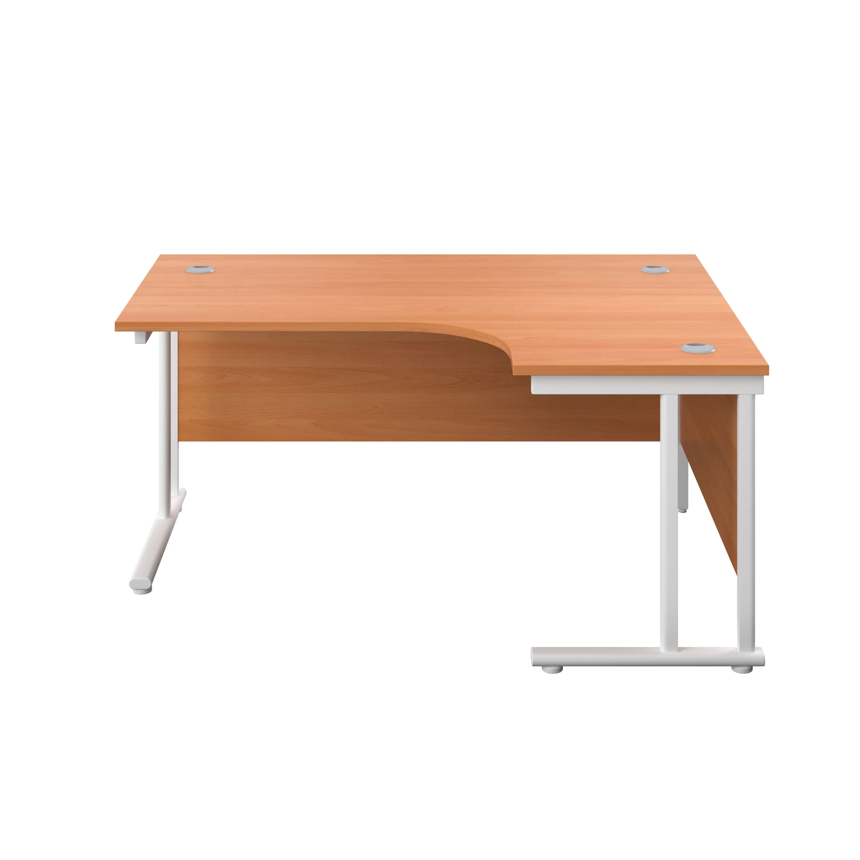 Twin Upright Right Hand 1600mm Crescent Desk
