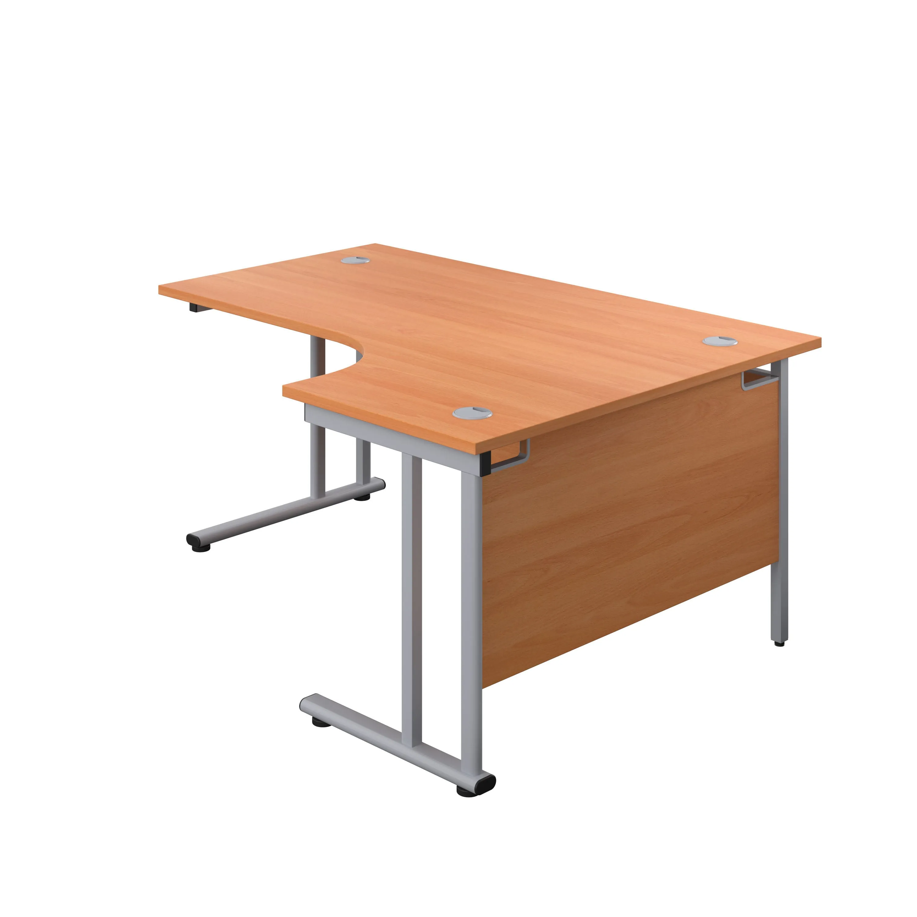 Twin Upright Right Hand 1600mm Crescent Desk