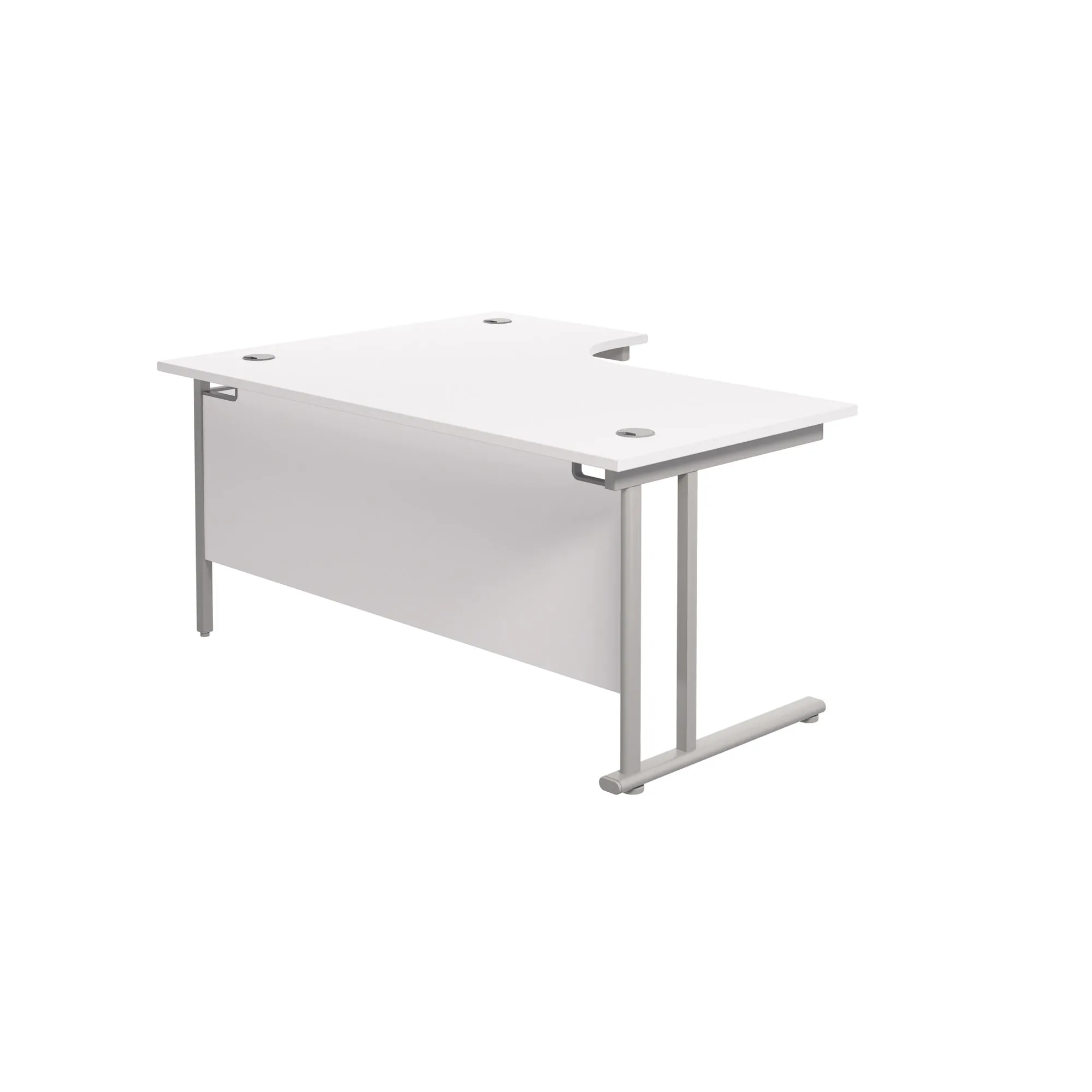 Twin Upright Right Hand 1600mm Crescent Desk