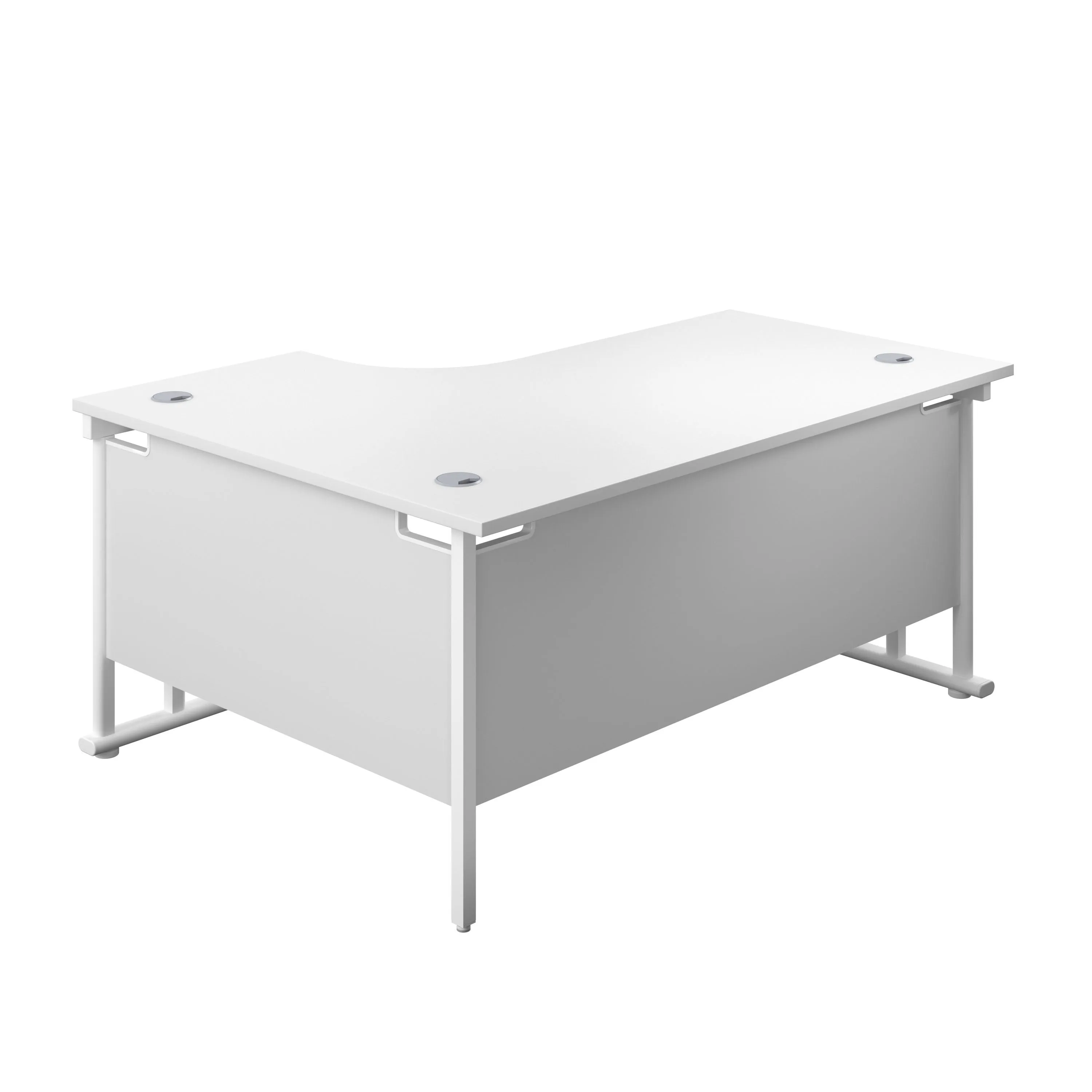 Twin Upright Right Hand 1600mm Crescent Desk