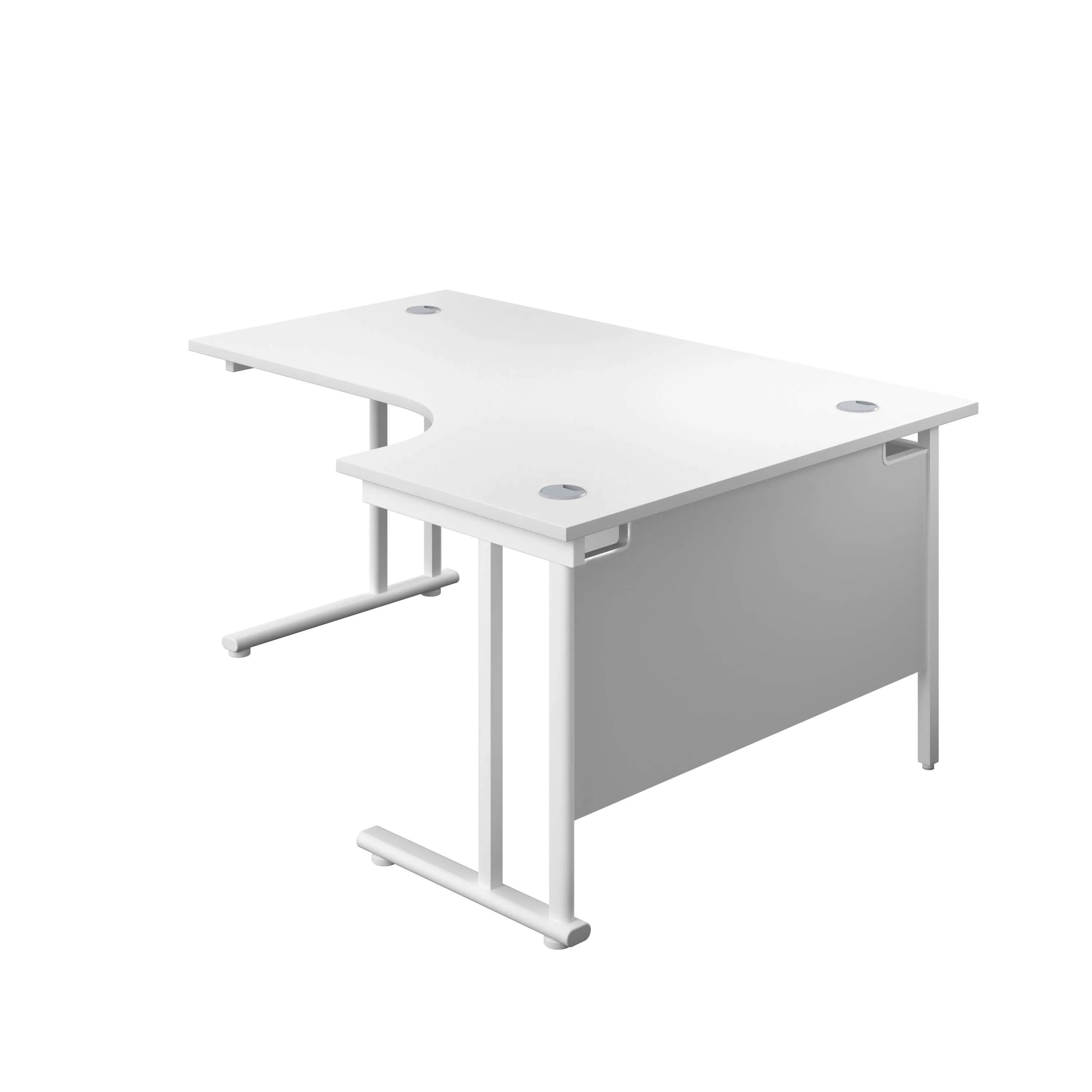 Twin Upright Right Hand 1600mm Crescent Desk