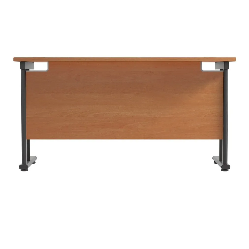 Twin Upright Straight 1200mm Slim Desk