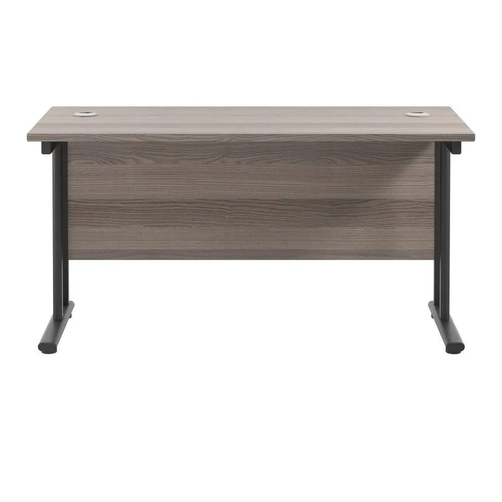 Twin Upright Straight 1200mm Slim Desk