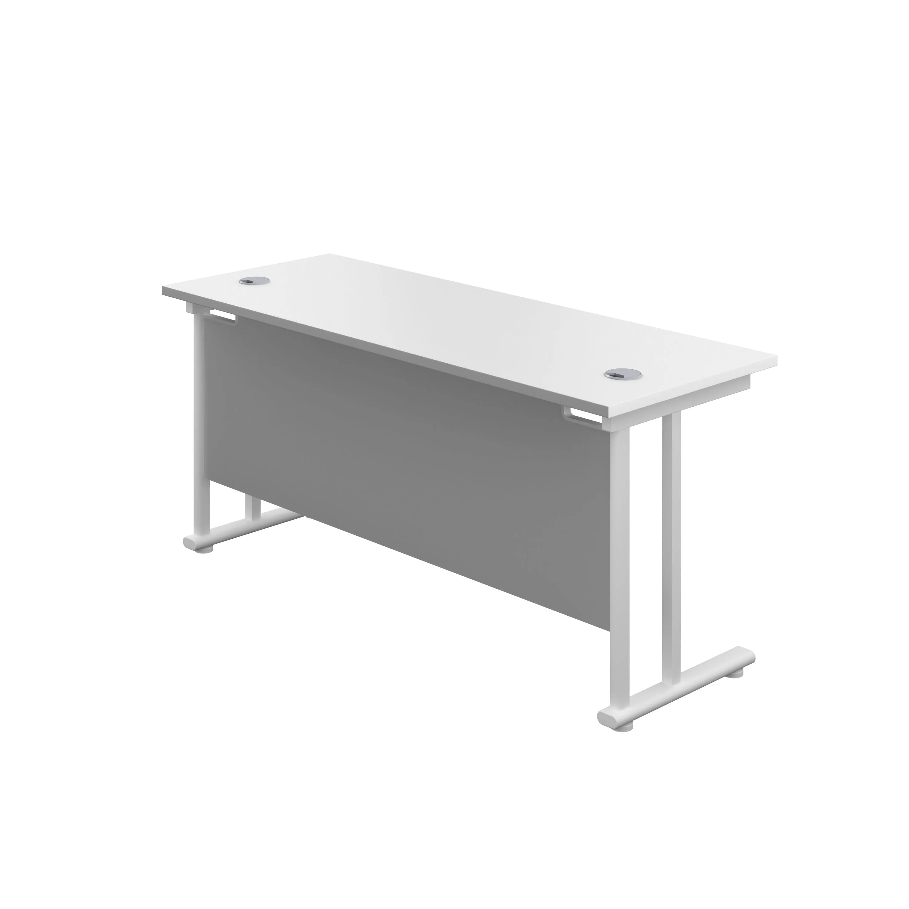 Twin Upright Straight 1200mm Slim Desk