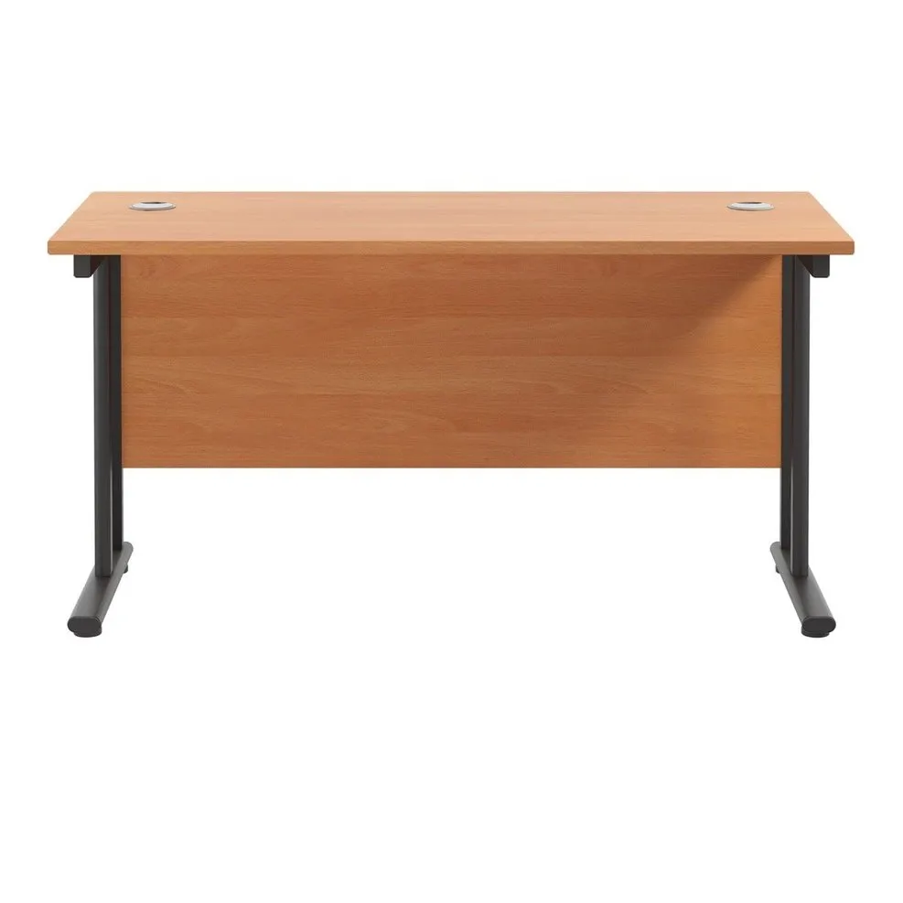 Twin Upright Straight 1200mm Slim Desk