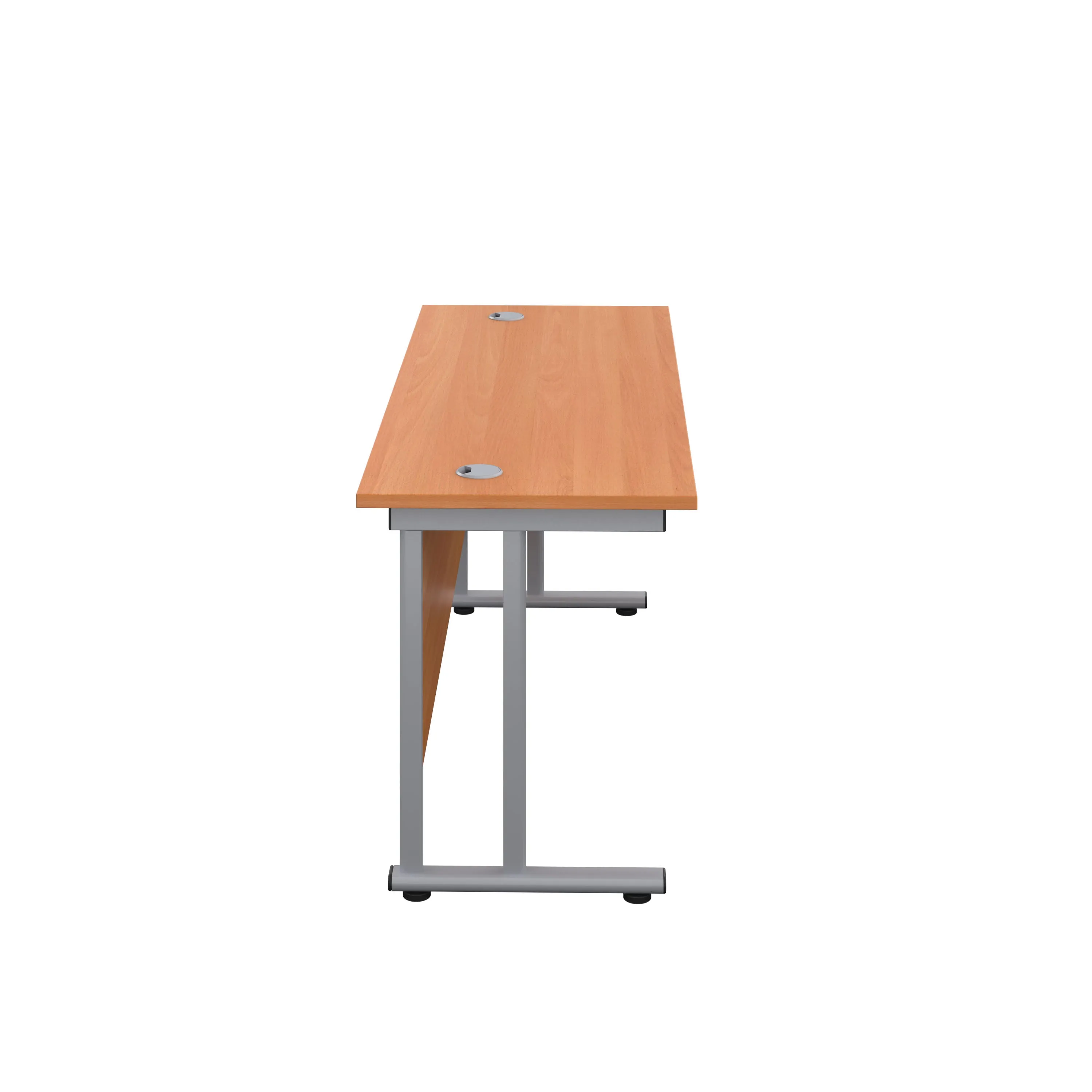 Twin Upright Straight 1200mm Slim Desk