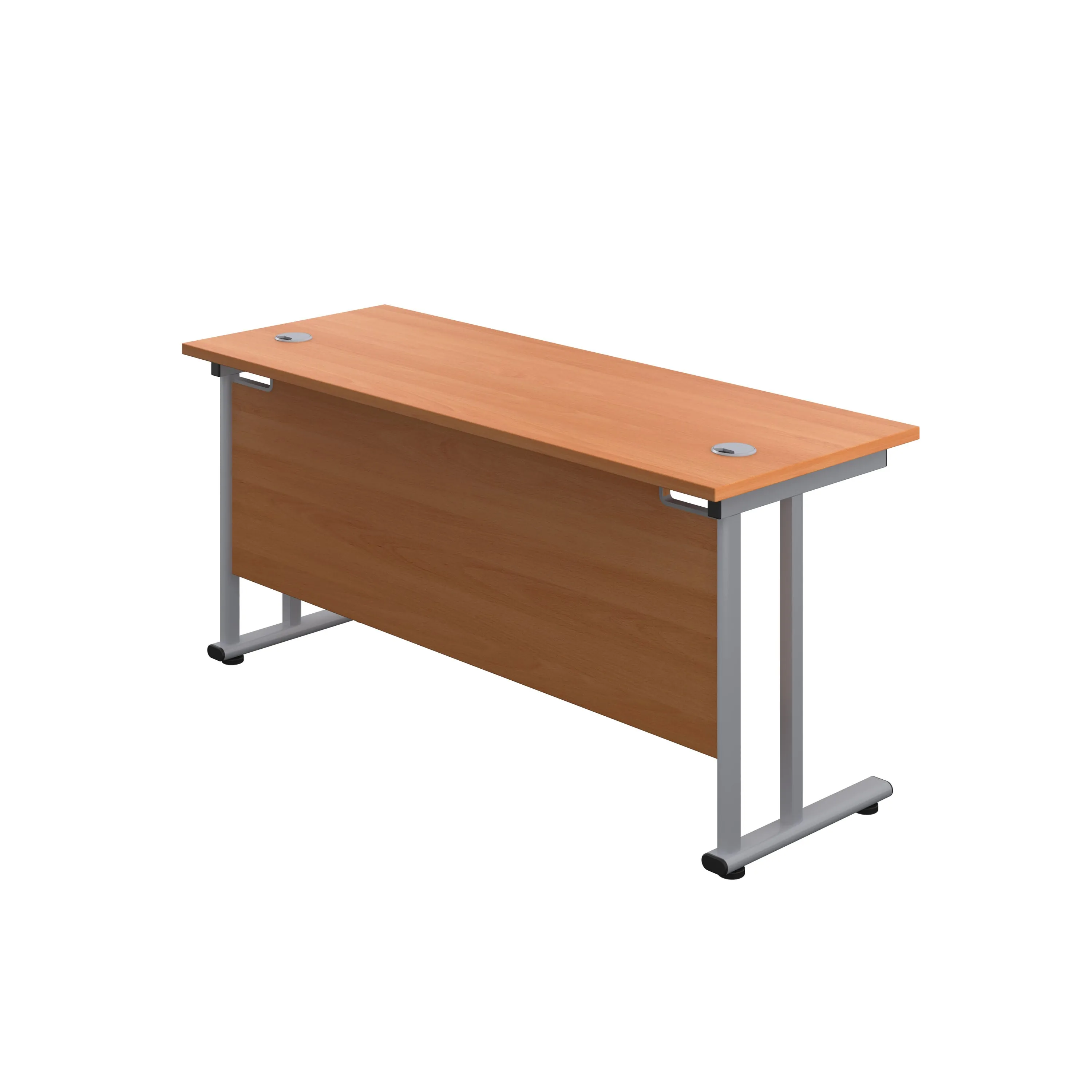 Twin Upright Straight 1200mm Slim Desk
