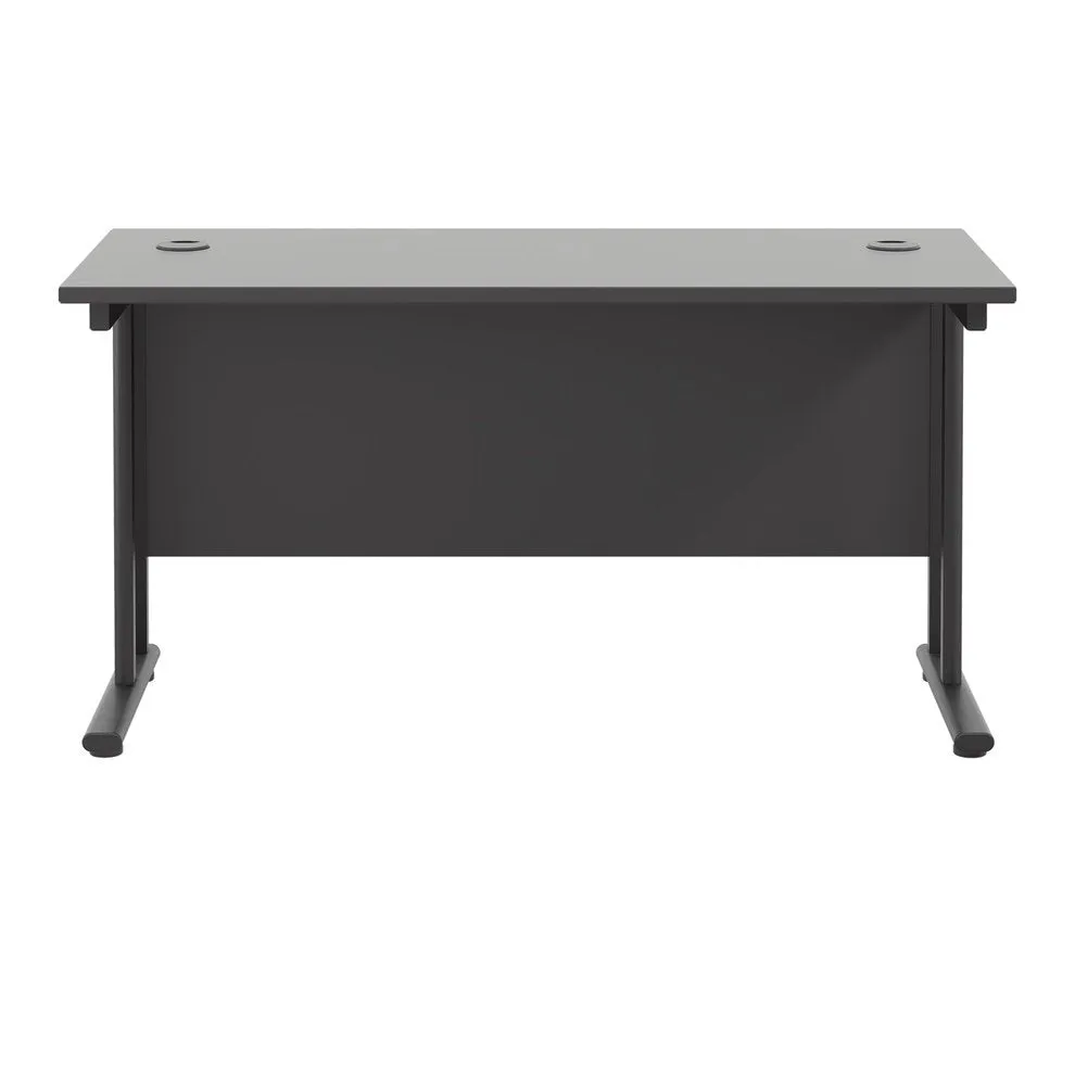 Twin Upright Straight 1200mm Slim Desk
