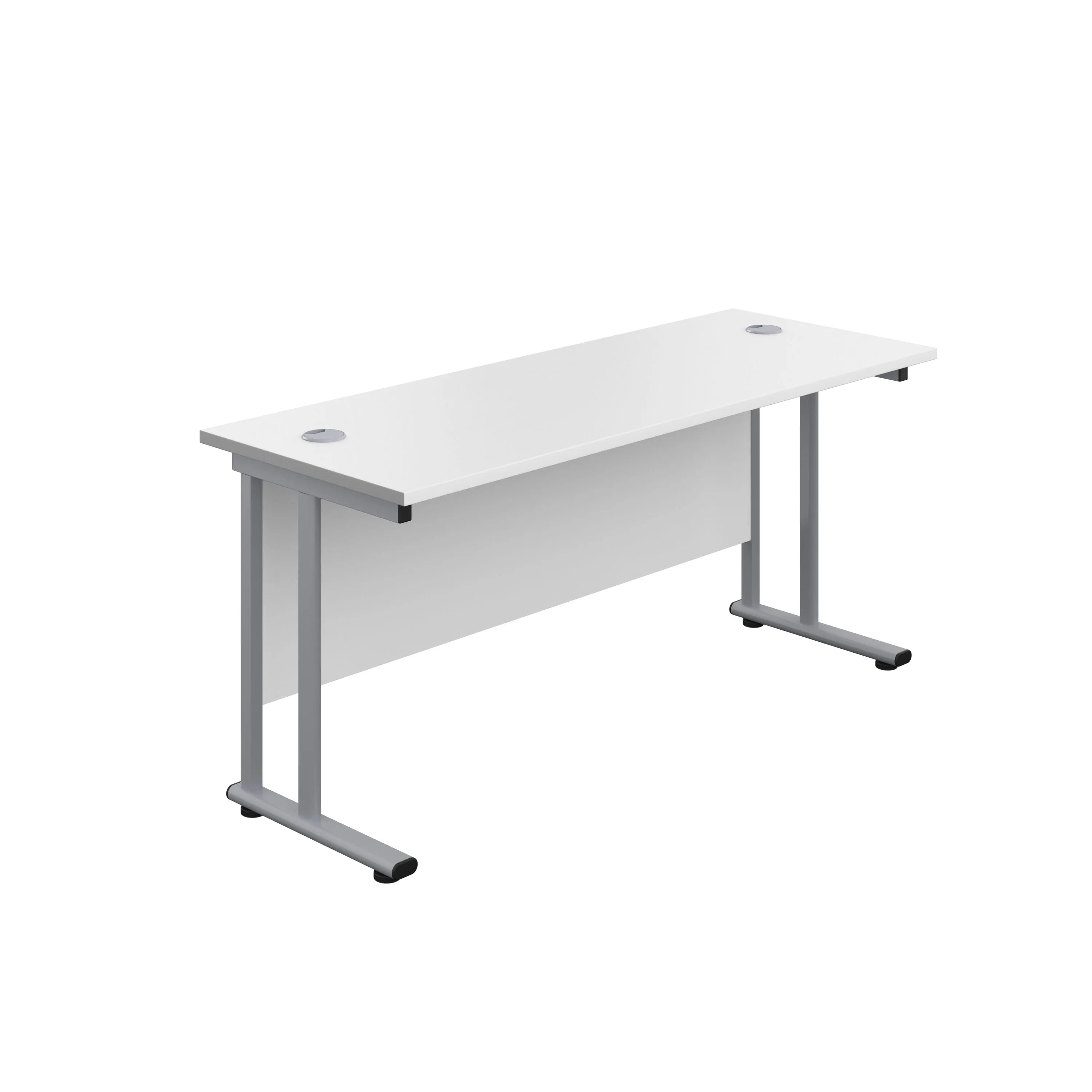 Twin Upright Straight 1200mm Slim Desk
