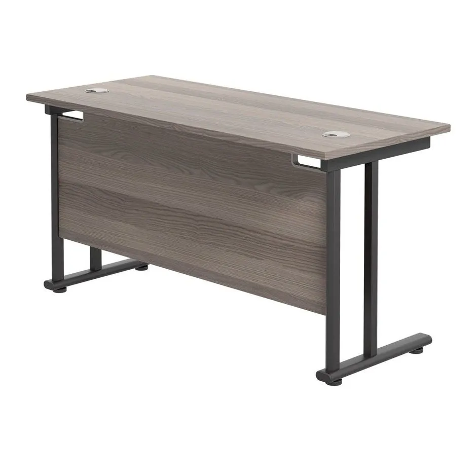 Twin Upright Straight 1200mm Slim Desk
