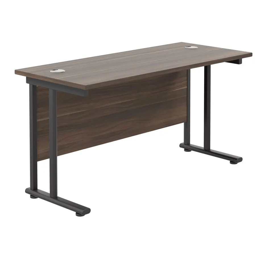 Twin Upright Straight 1200mm Slim Desk