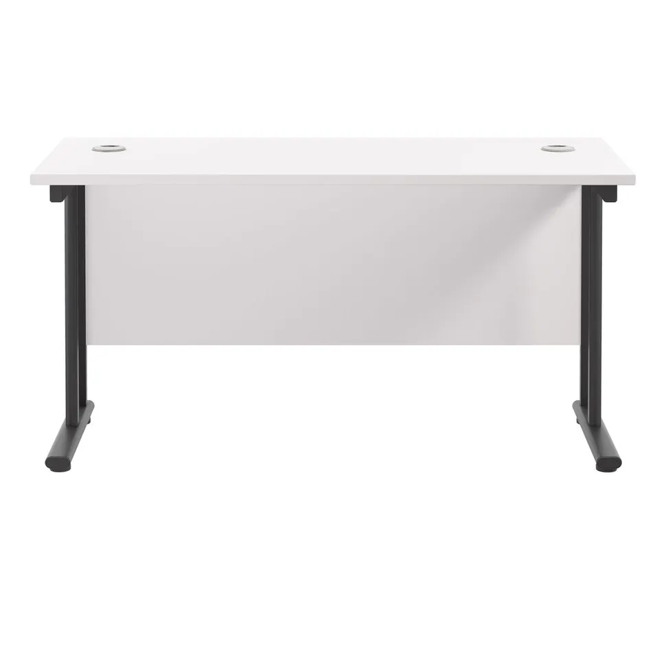 Twin Upright Straight 1200mm Slim Desk