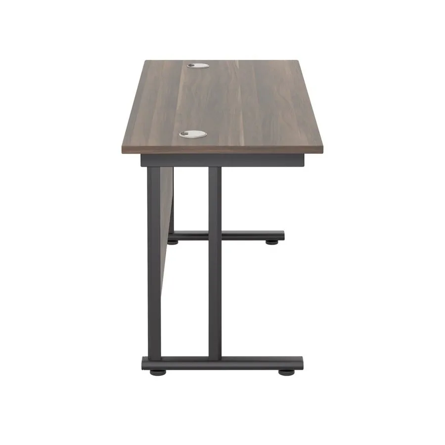 Twin Upright Straight 1200mm Slim Desk