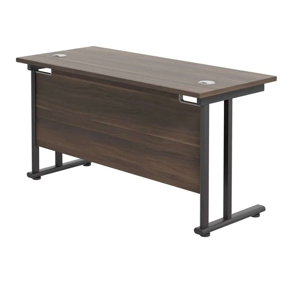 Twin Upright Straight 1200mm Slim Desk
