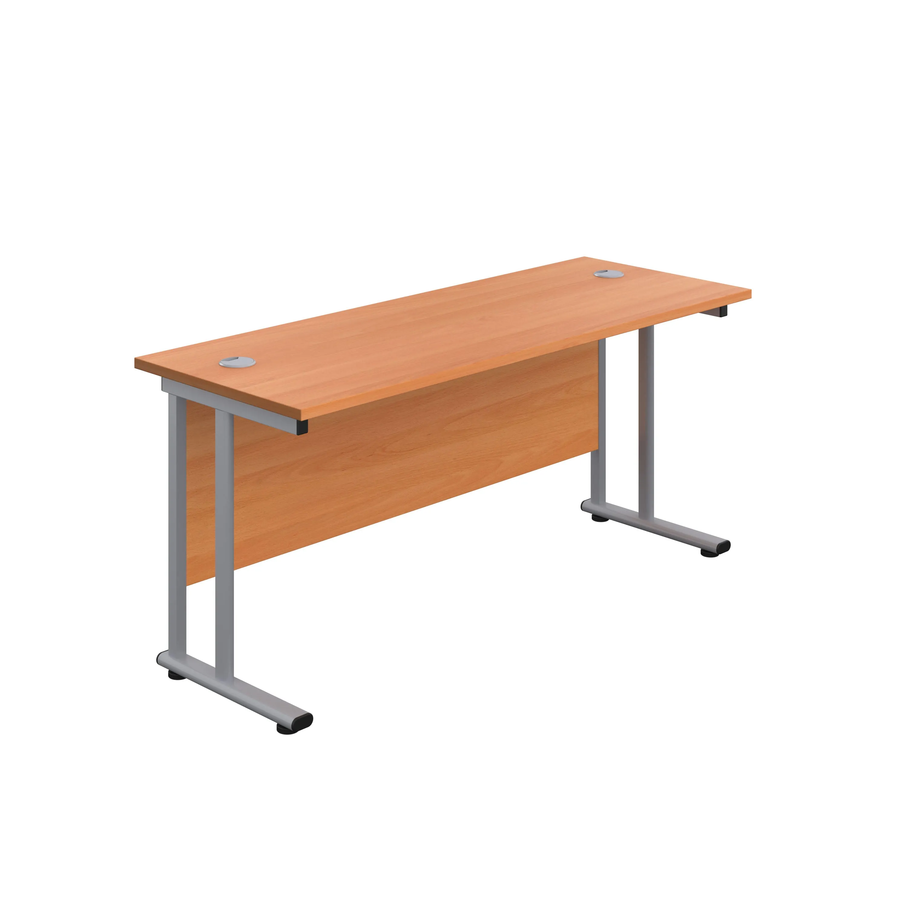 Twin Upright Straight 1200mm Slim Desk