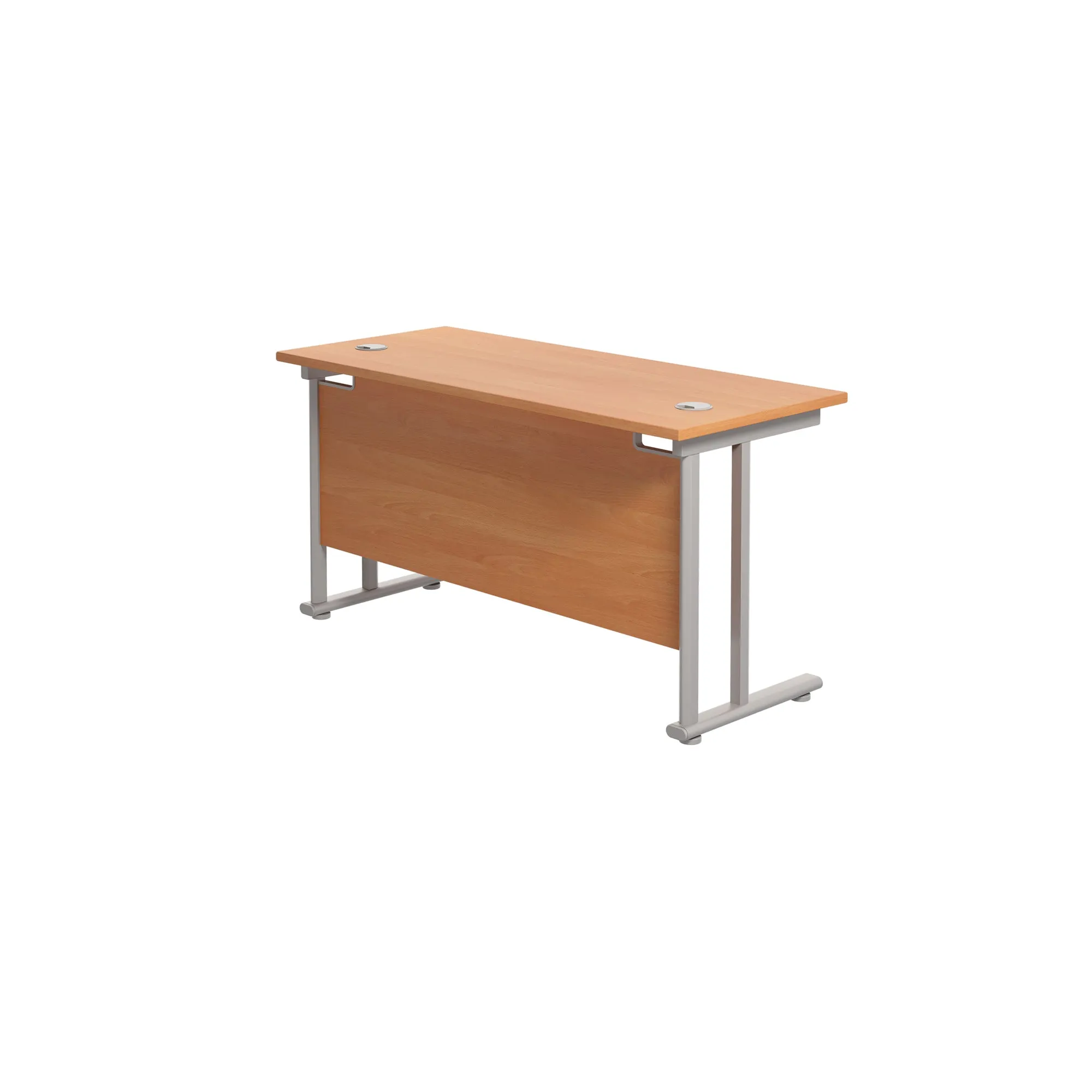 Twin Upright Straight 1200mm Slim Desk