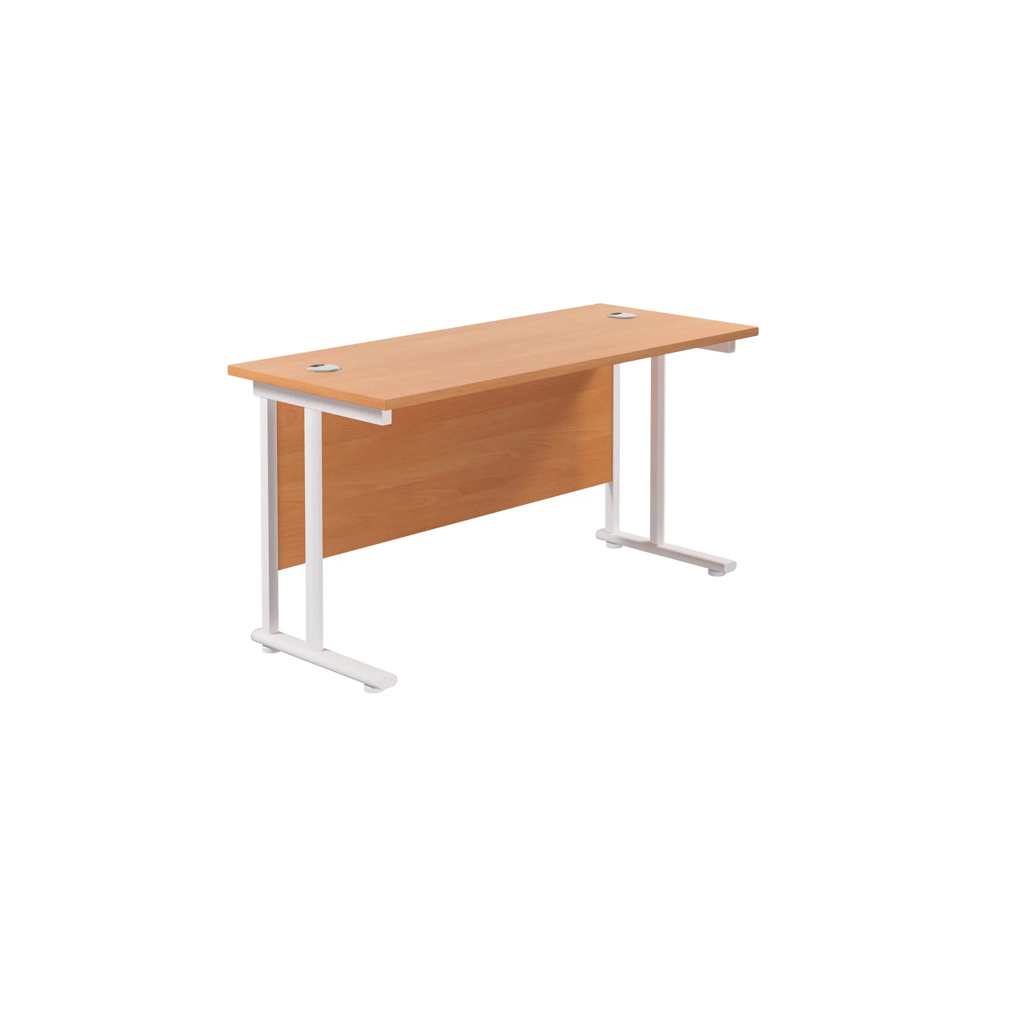 Twin Upright Straight 1200mm Slim Desk