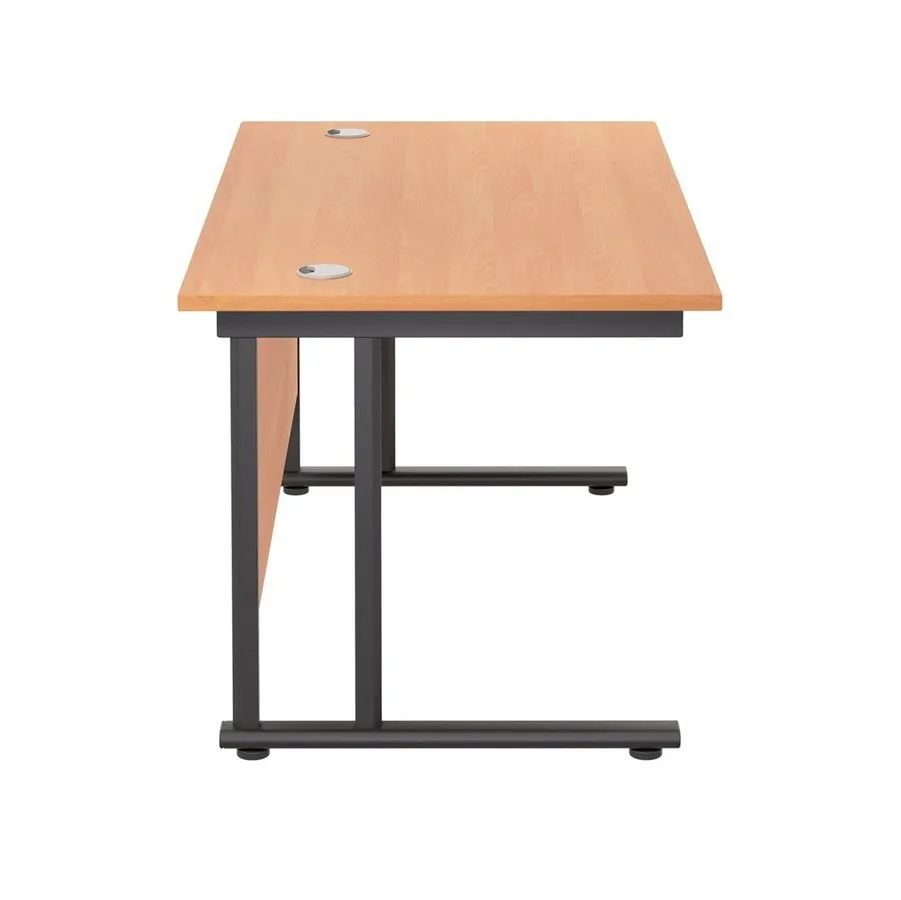 Twin Upright Straight 1400mm Desk