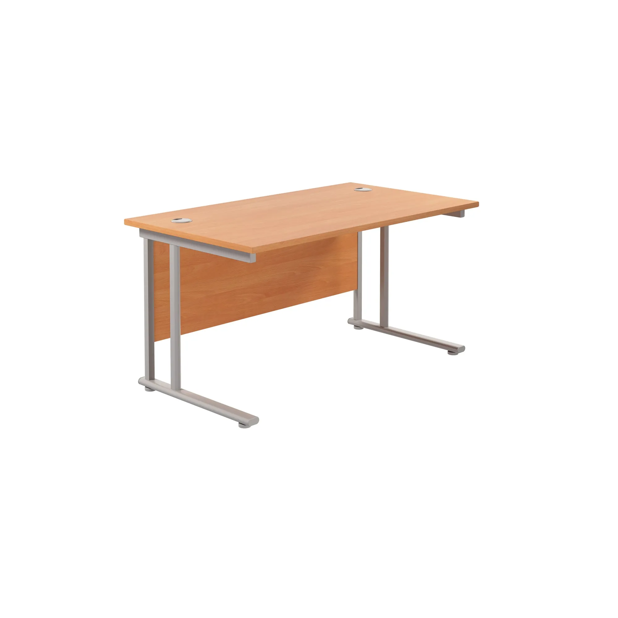 Twin Upright Straight 1400mm Desk
