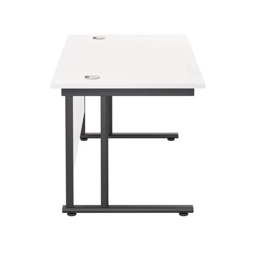 Twin Upright Straight 1400mm Desk