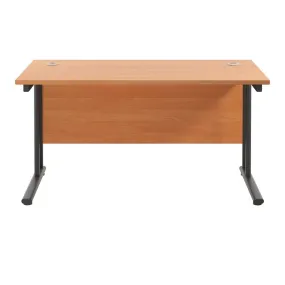 Twin Upright Straight 1400mm Desk
