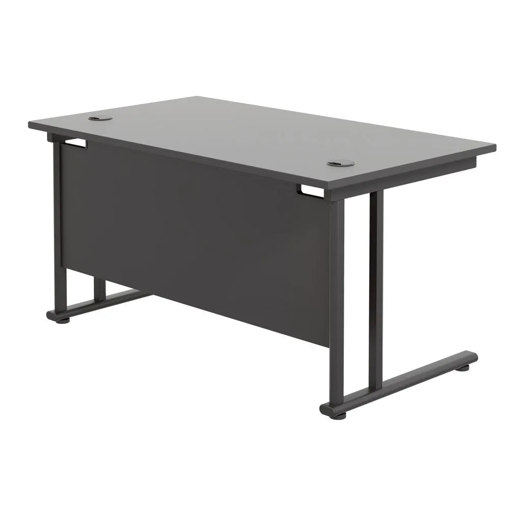 Twin Upright Straight 1400mm Desk