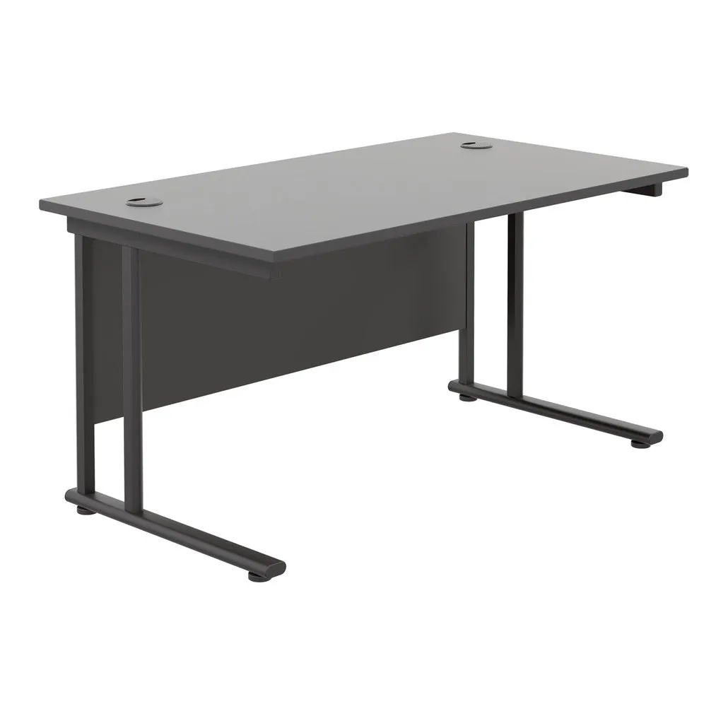 Twin Upright Straight 1400mm Desk