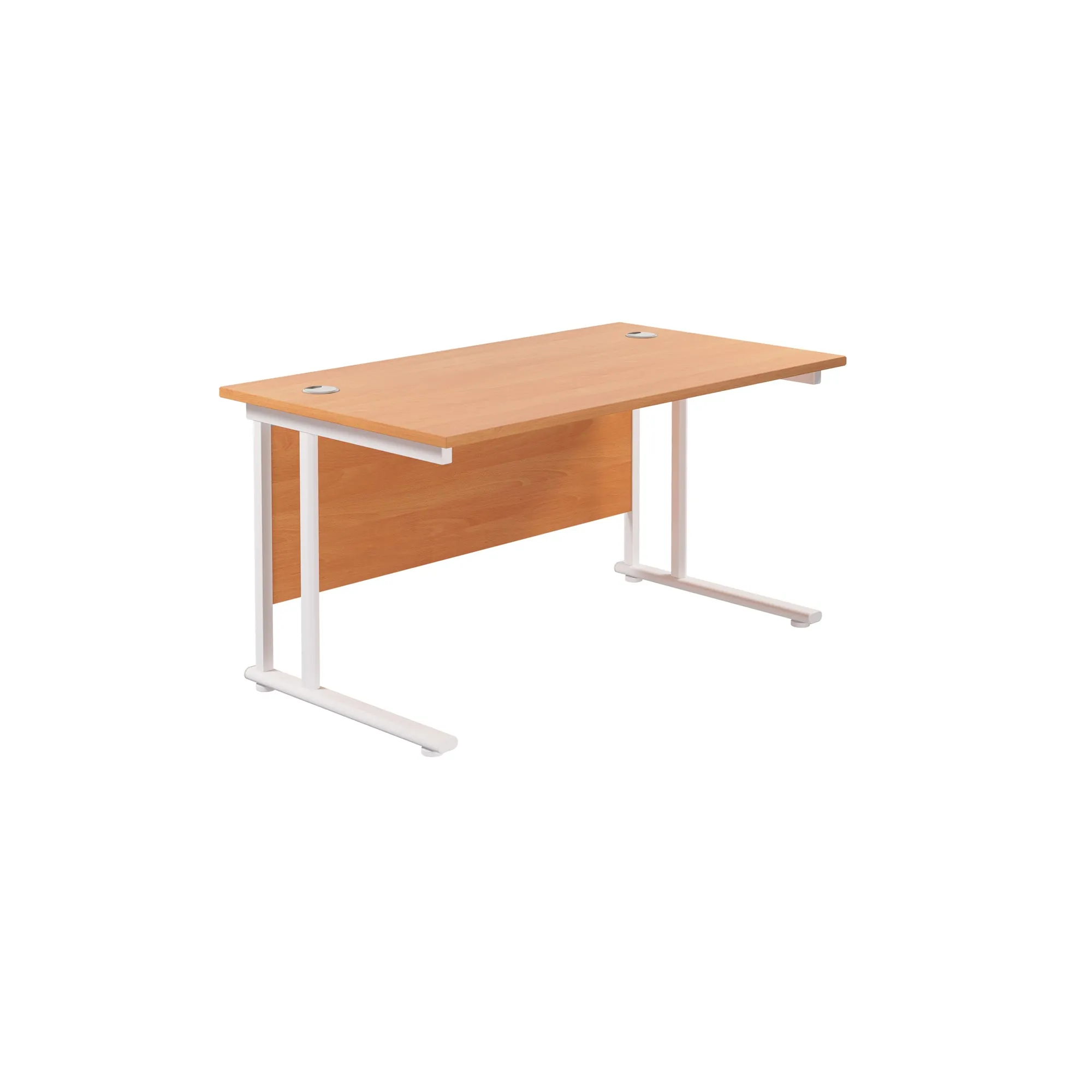 Twin Upright Straight 1400mm Desk