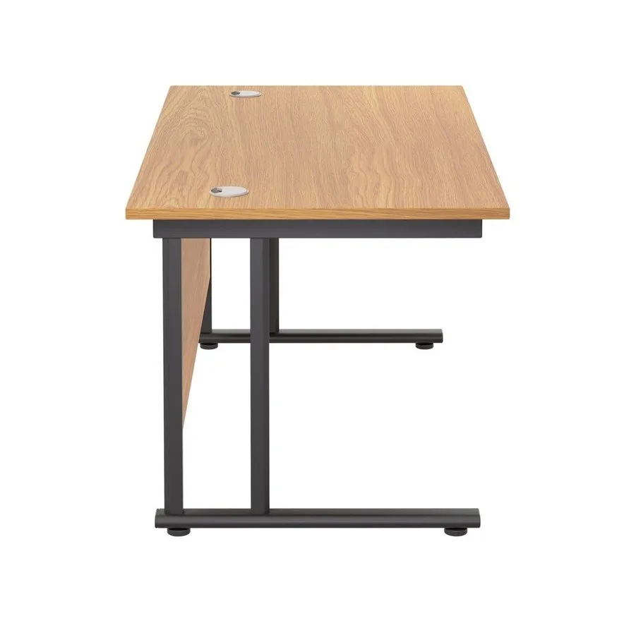 Twin Upright Straight 1400mm Desk