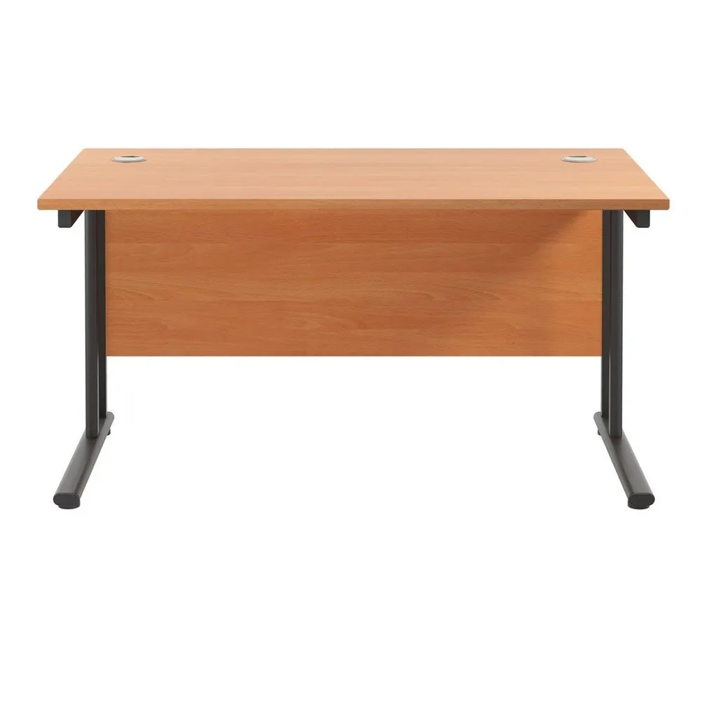 Twin Upright Straight 1400mm Desk
