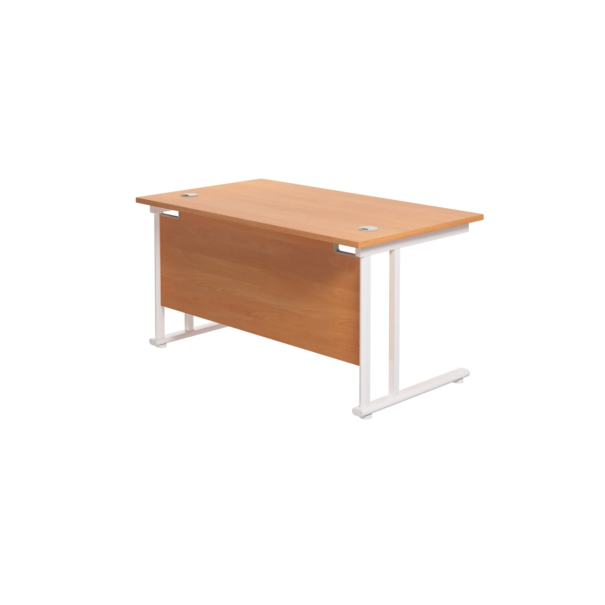 Twin Upright Straight 1400mm Desk