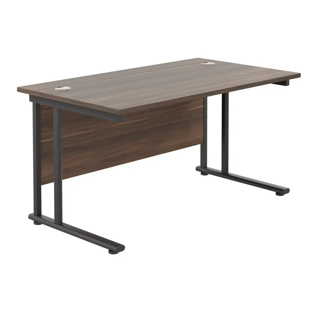 Twin Upright Straight 1400mm Desk