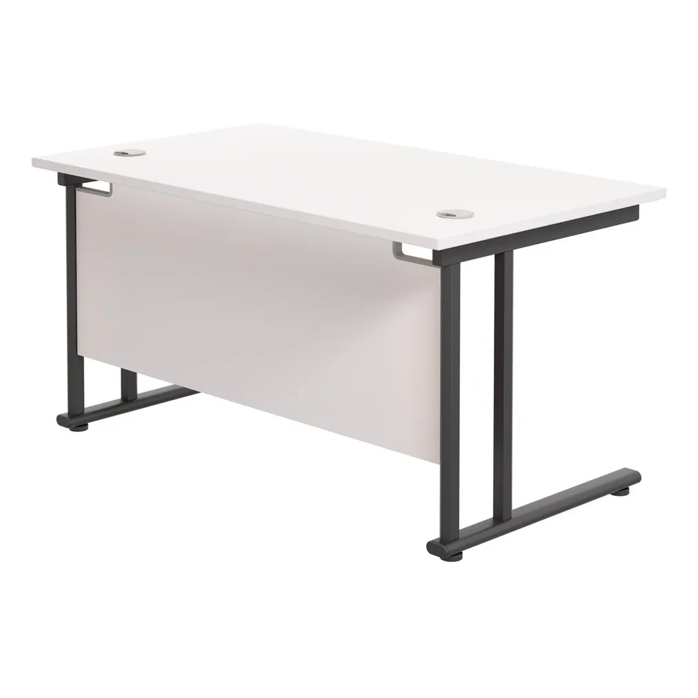 Twin Upright Straight 1400mm Desk