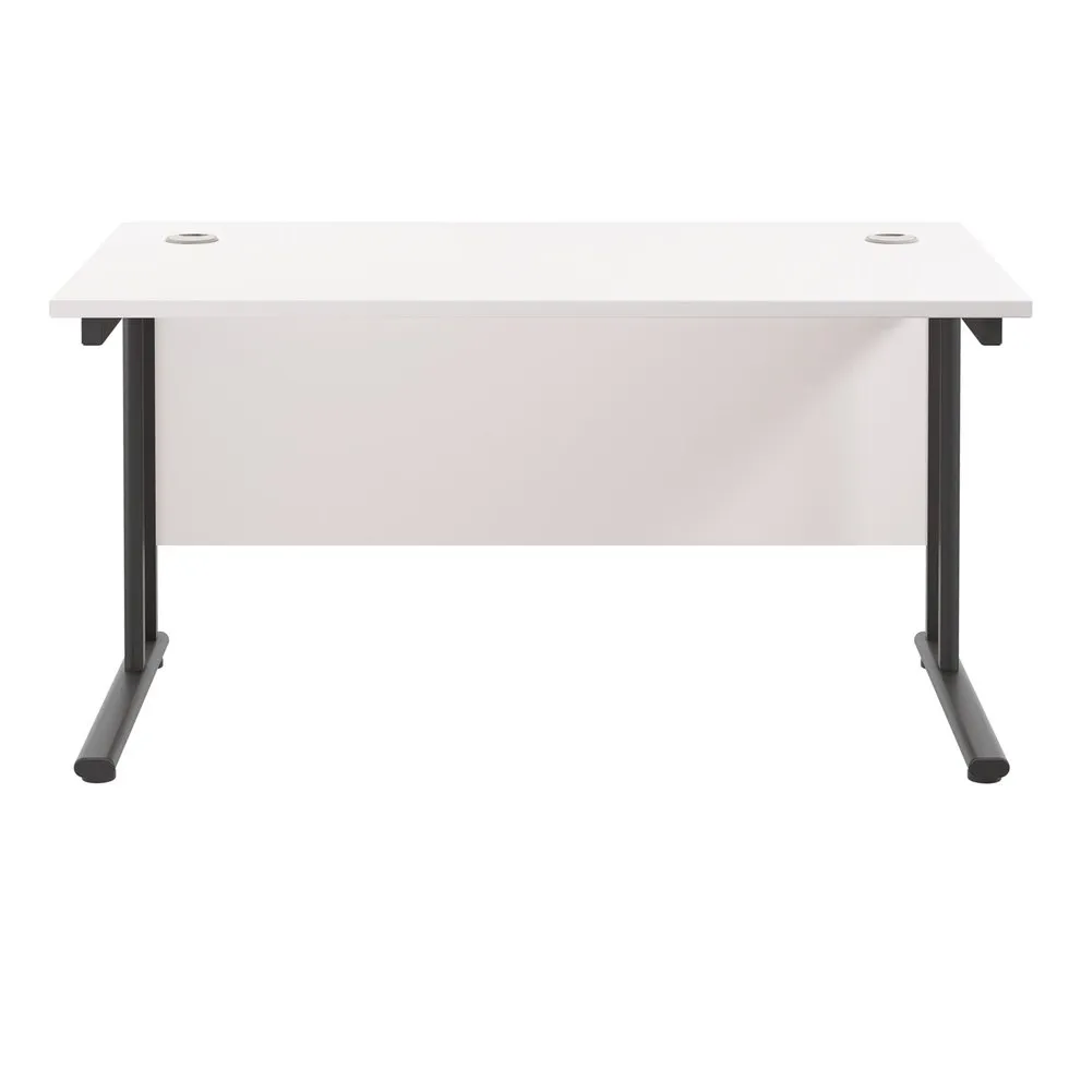 Twin Upright Straight 1400mm Desk